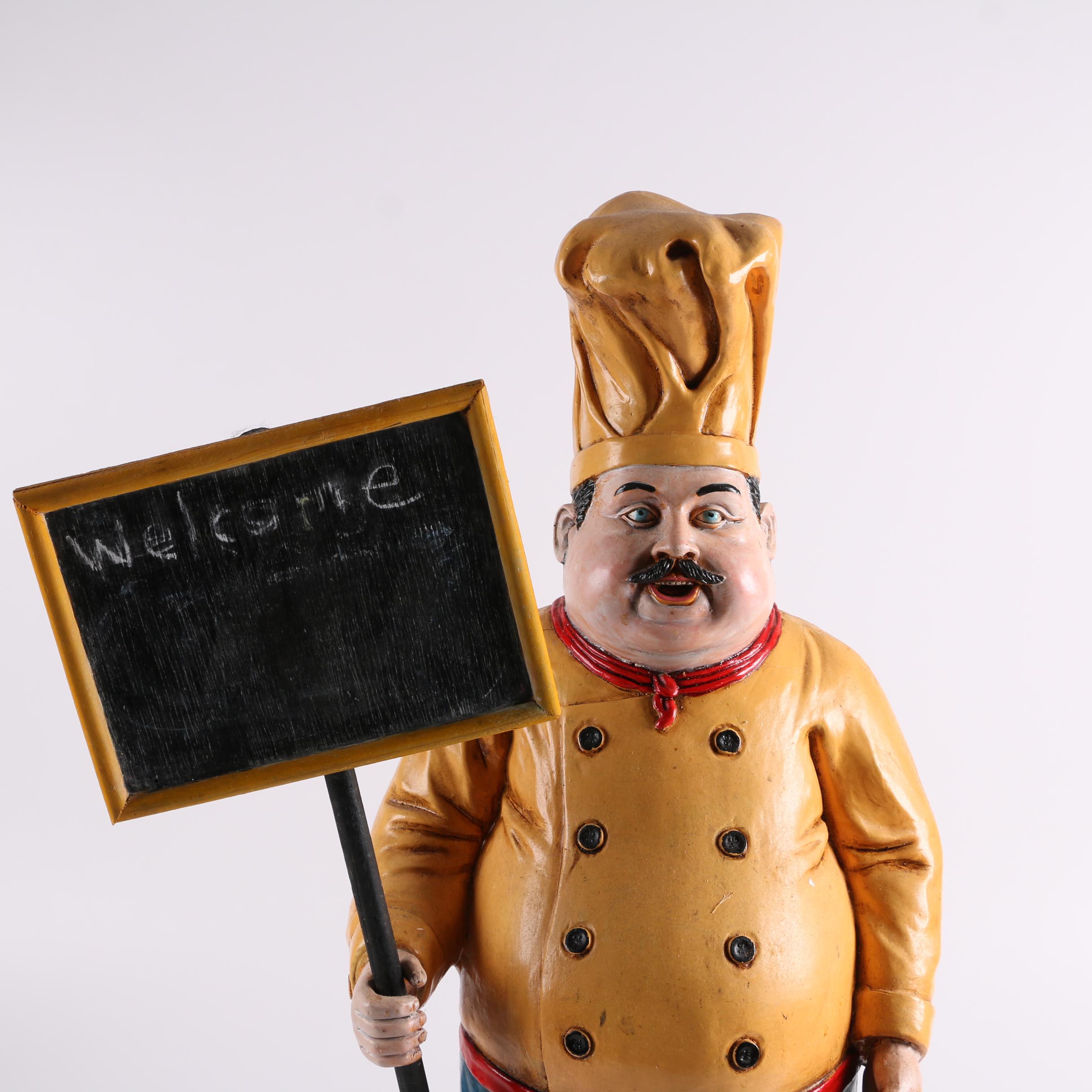 Chef Welcome Sign Composite Sculpture