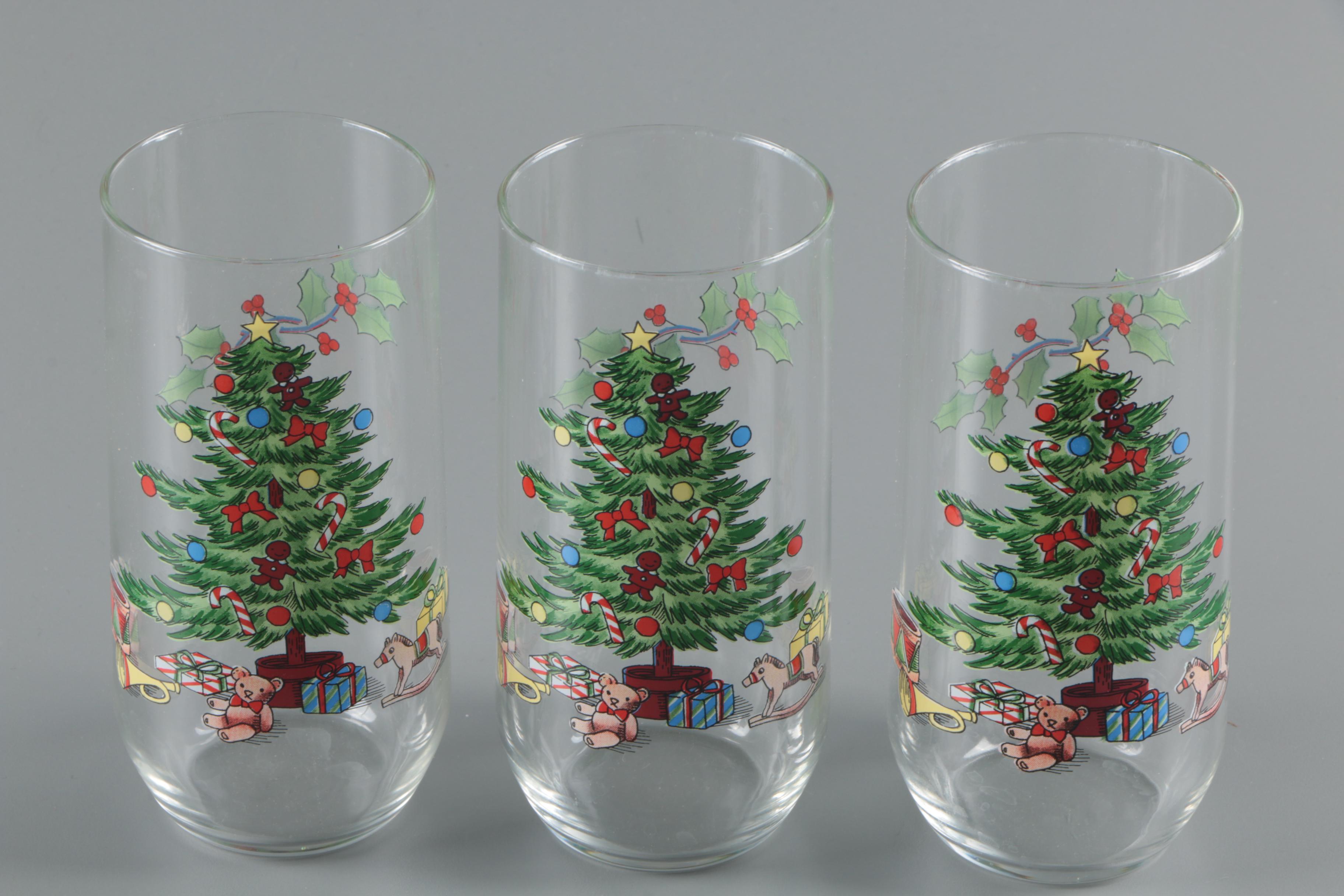 Holiday Motif Tumblers with Bohemian Figural Angelic Hurricane Shade