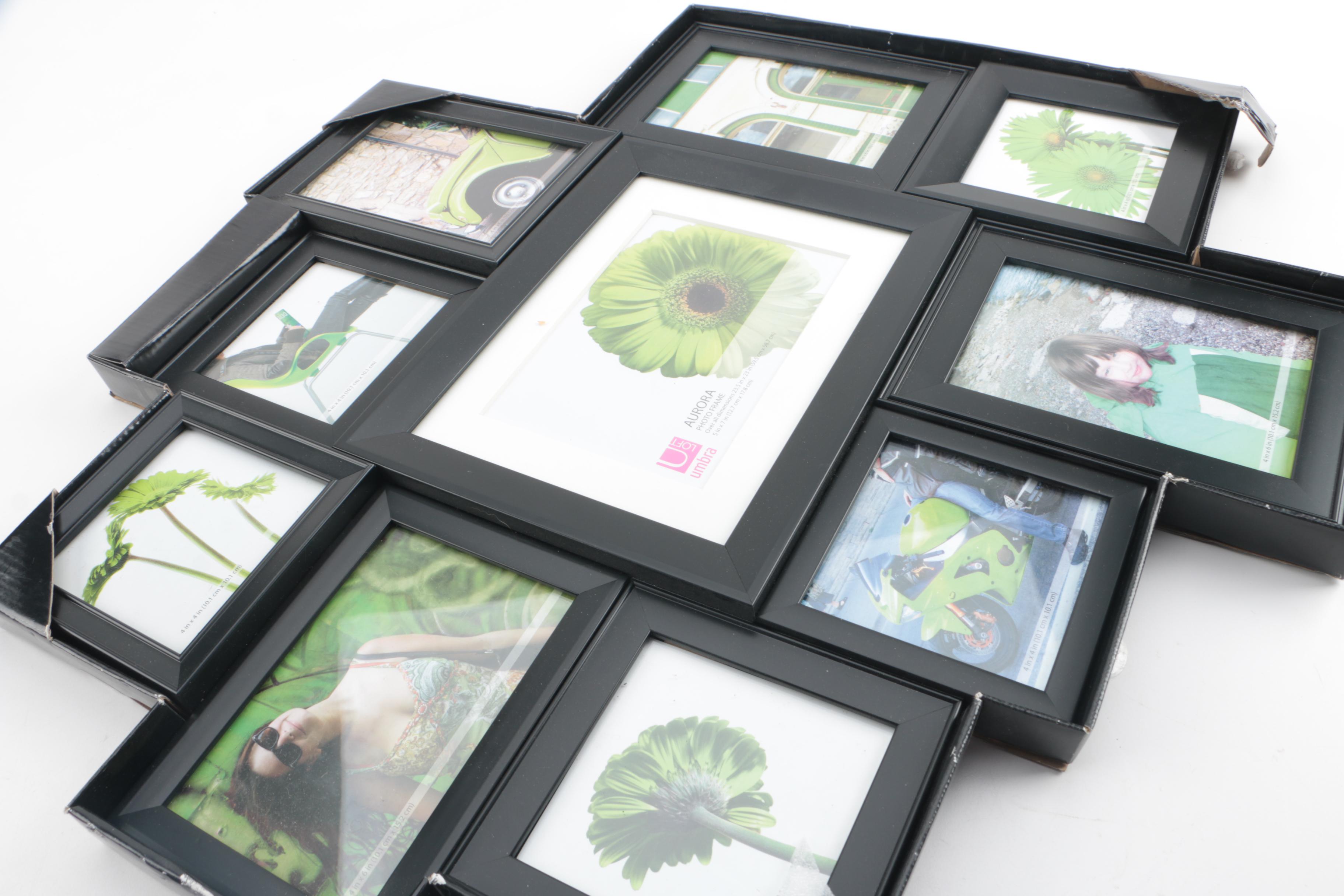 Umbra Multi Picture Black Frame and Pink and Black Magnetic Picture Boards