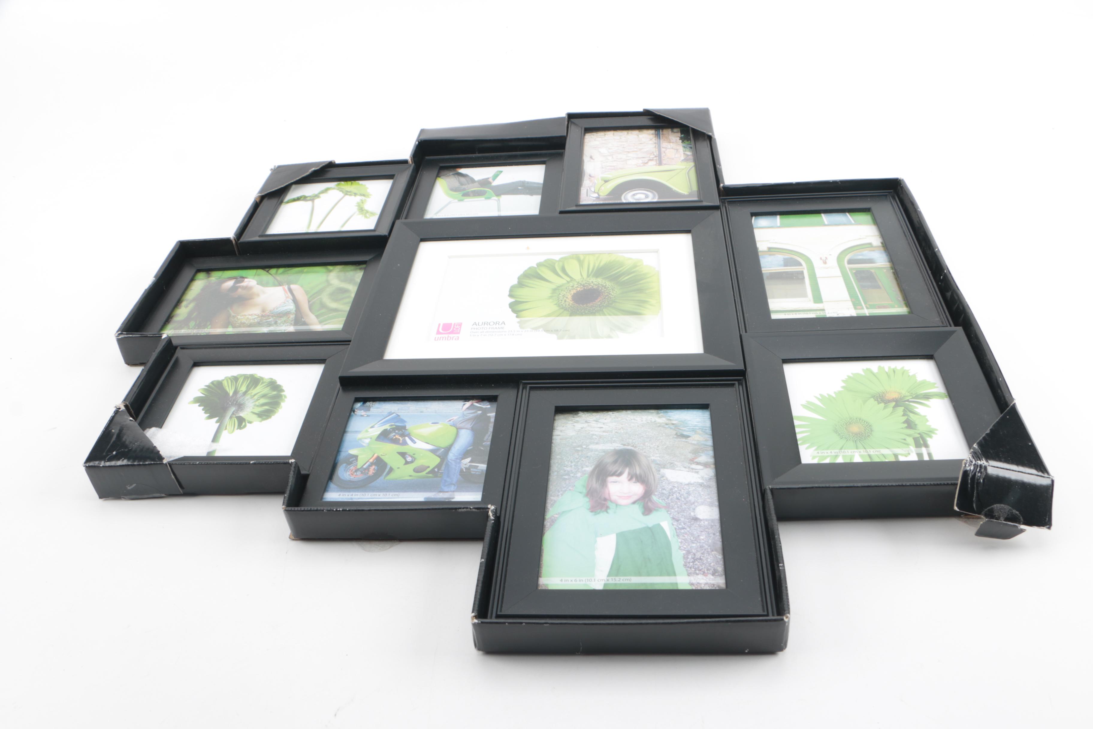Umbra Multi Picture Black Frame and Pink and Black Magnetic Picture Boards