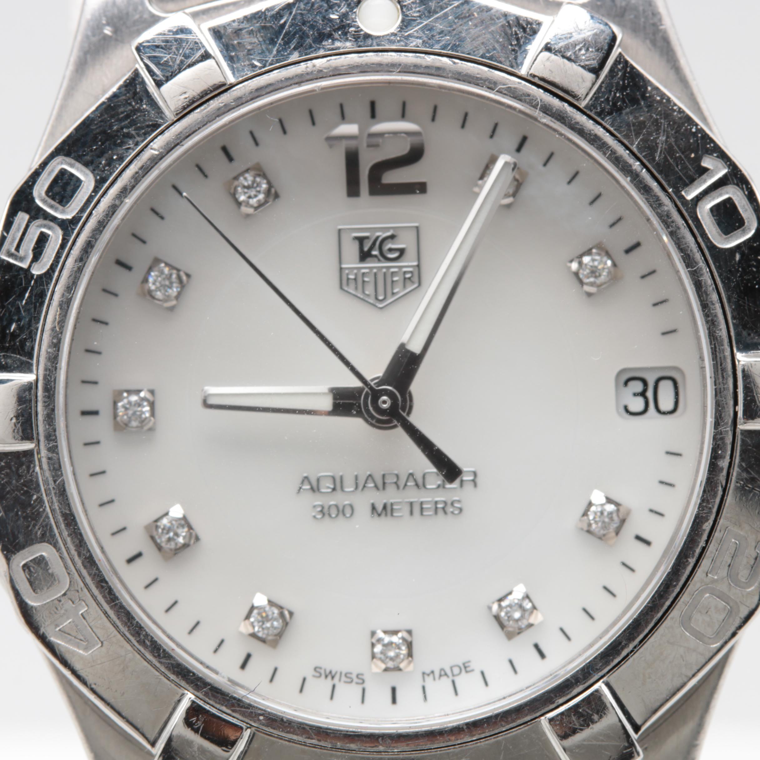 TAG Heuer Aquaracer Stainless Steel Diamond and Mother of Pearl Watch