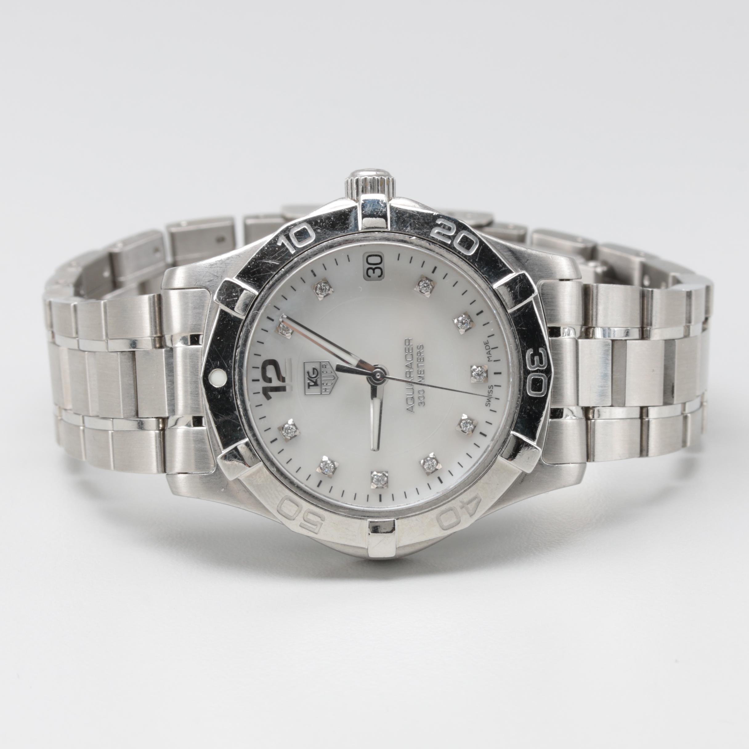 TAG Heuer Aquaracer Stainless Steel Diamond and Mother of Pearl Watch