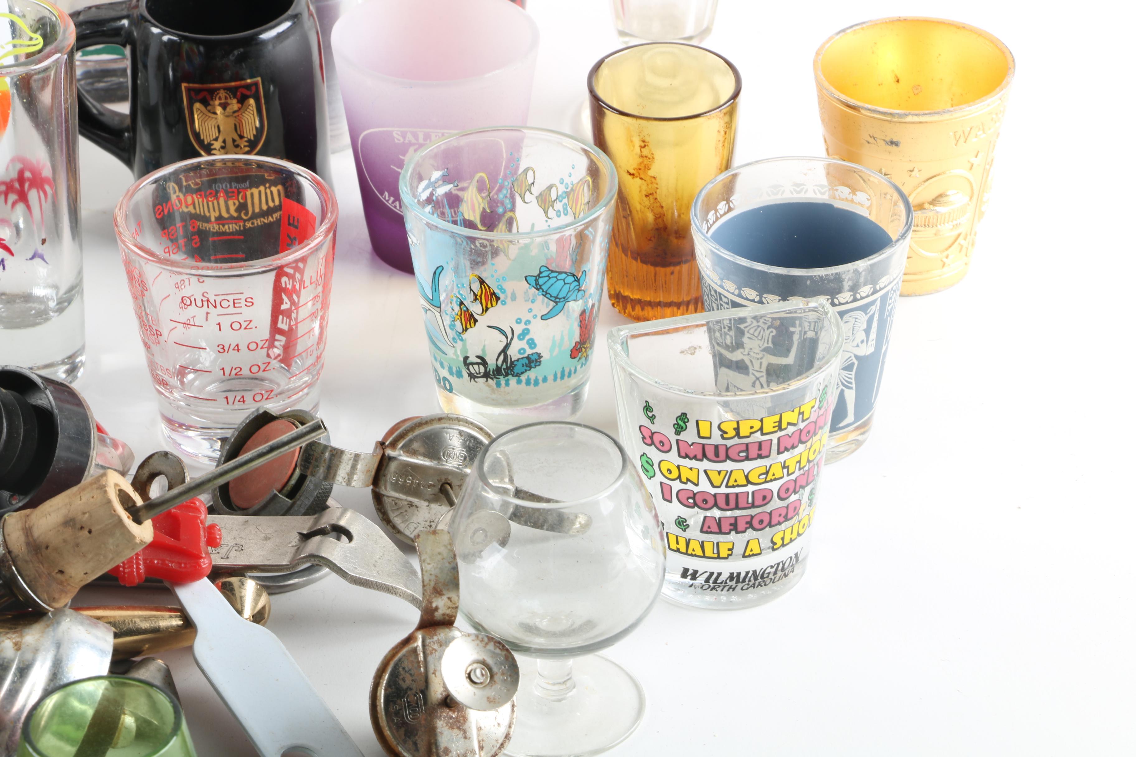 Shot Glasses, Shooters, and Cork Bottle Stoppers