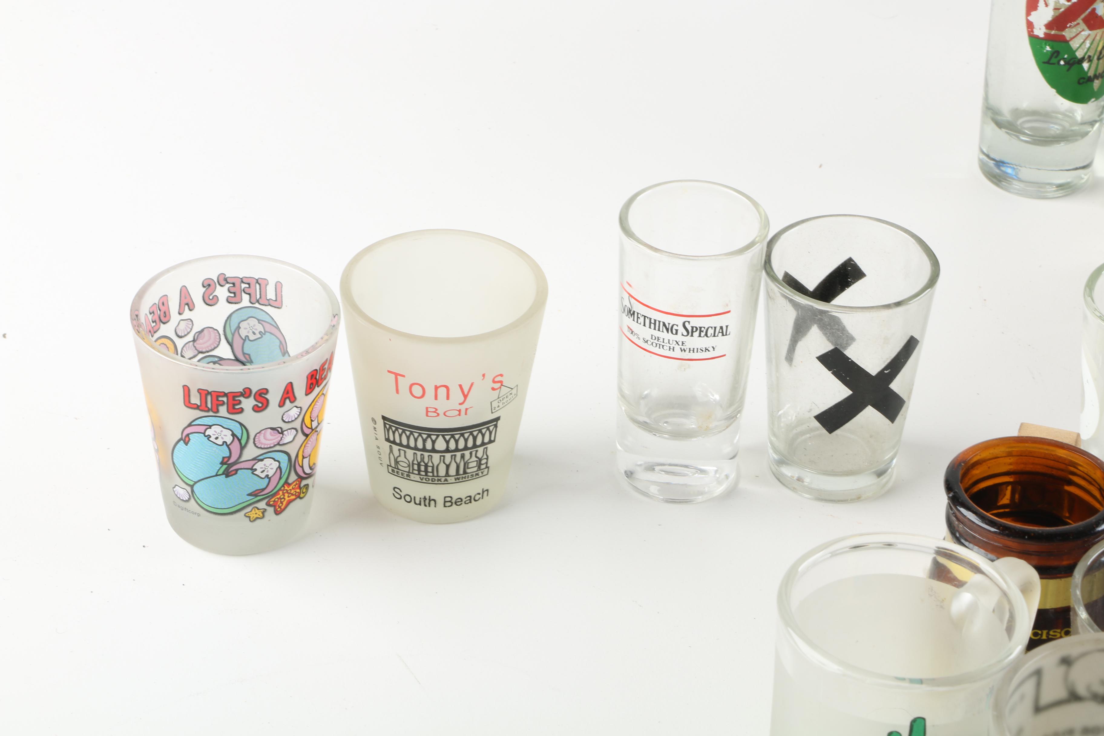 Shot Glasses, Shooters, and Cork Bottle Stoppers