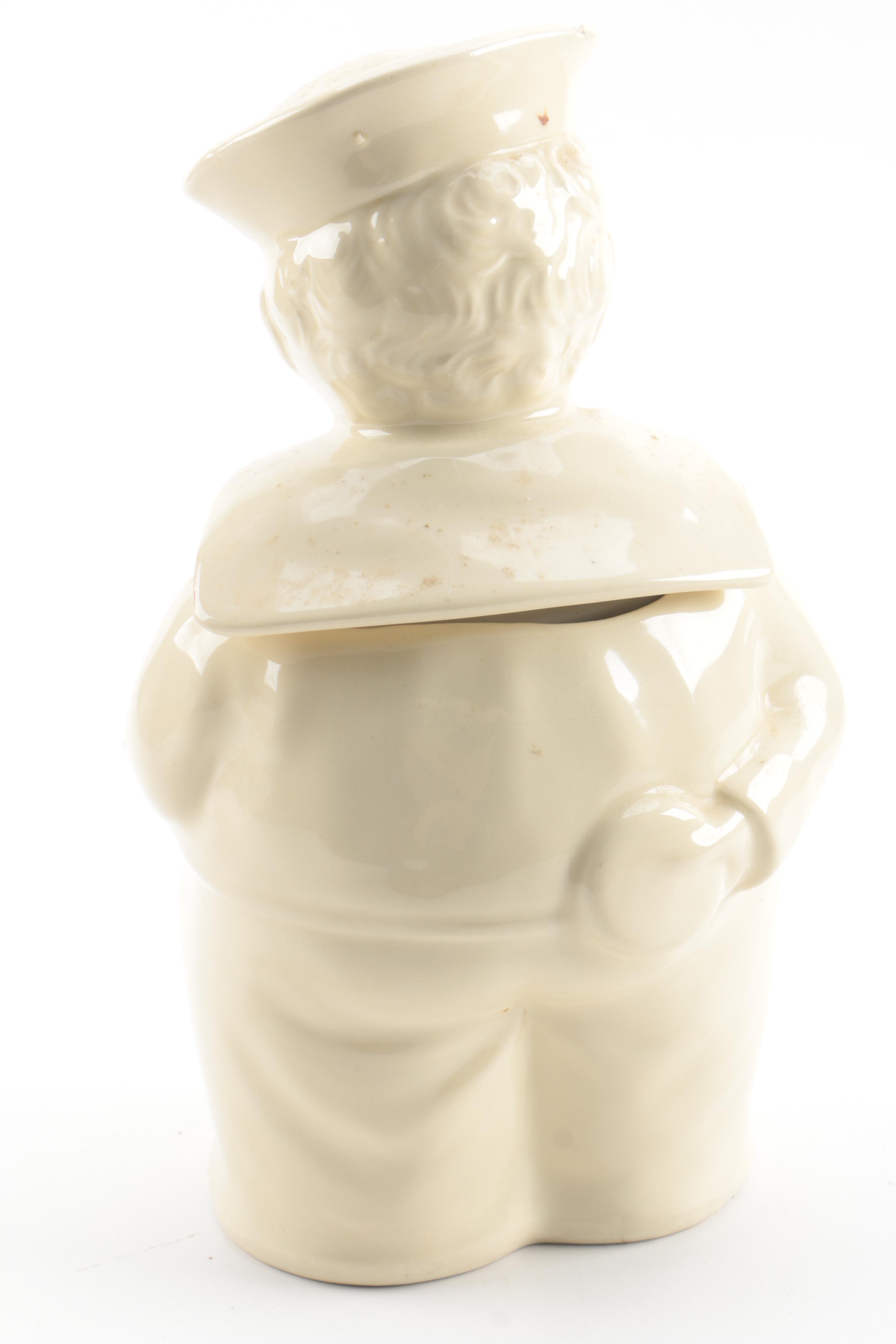 Vintage Shawnee Pottery Sailor Cookie Jar