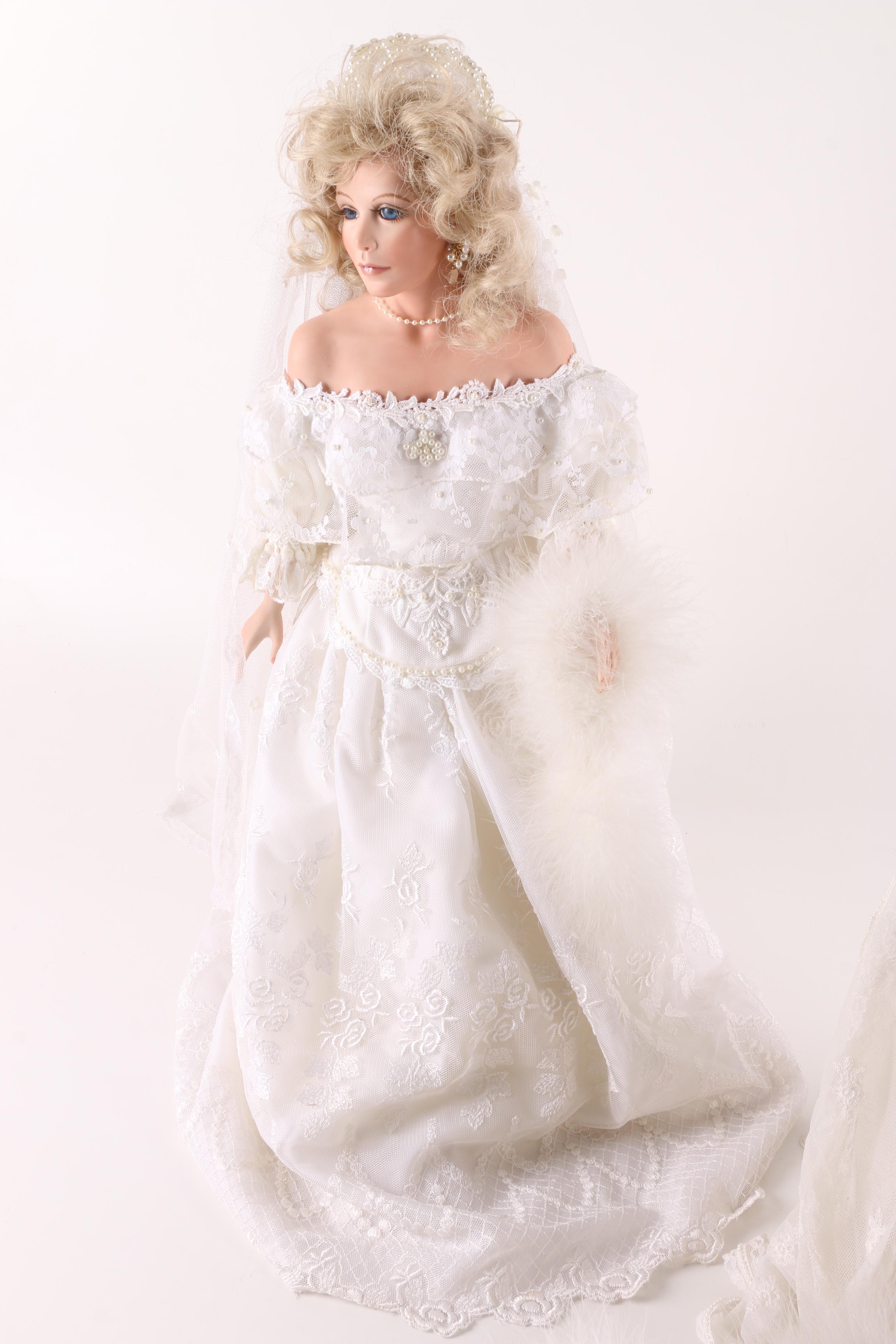 Porcelain Bride Dolls Including 1988 "Phylis" by Vickie Anguish
