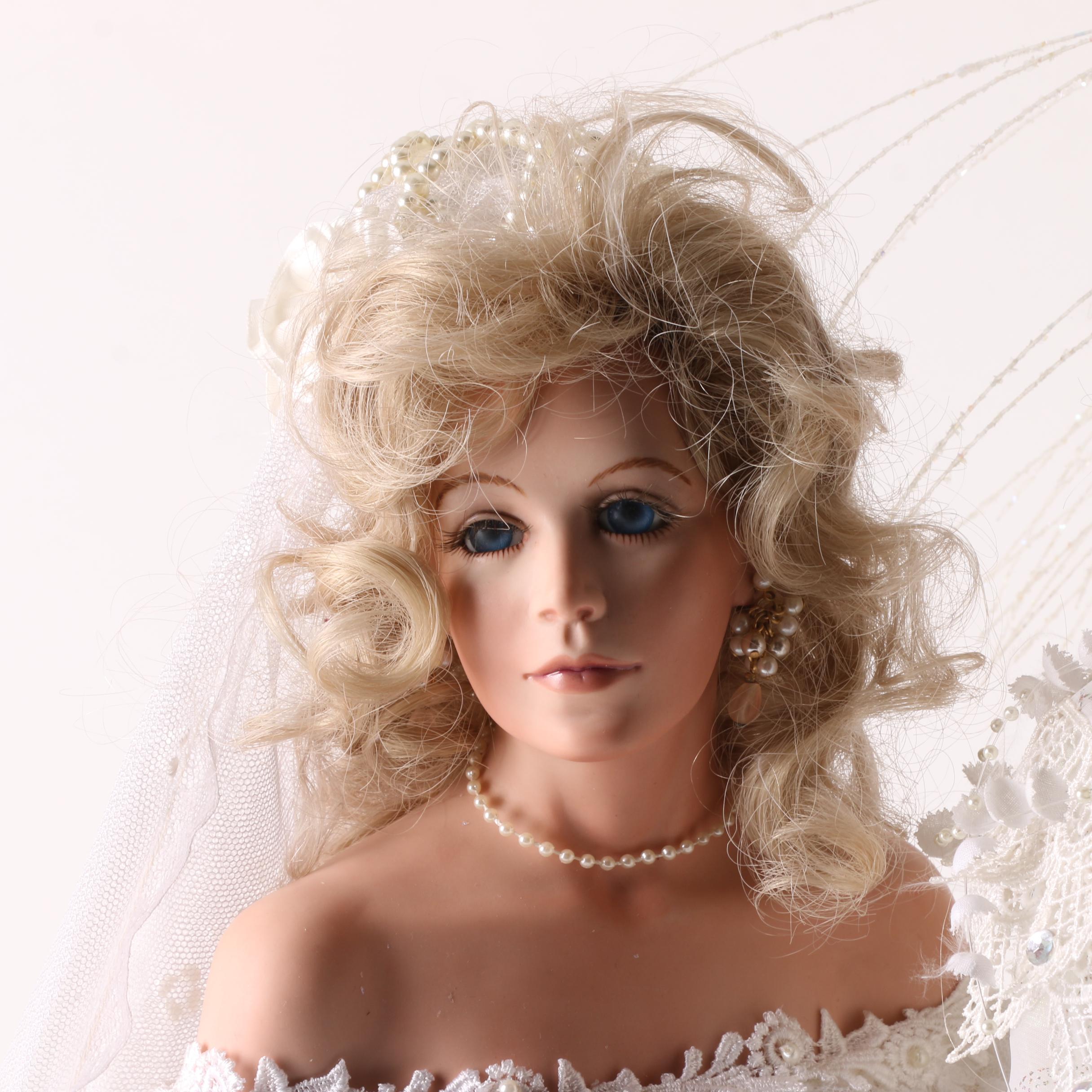 Porcelain Bride Dolls Including 1988 "Phylis" by Vickie Anguish
