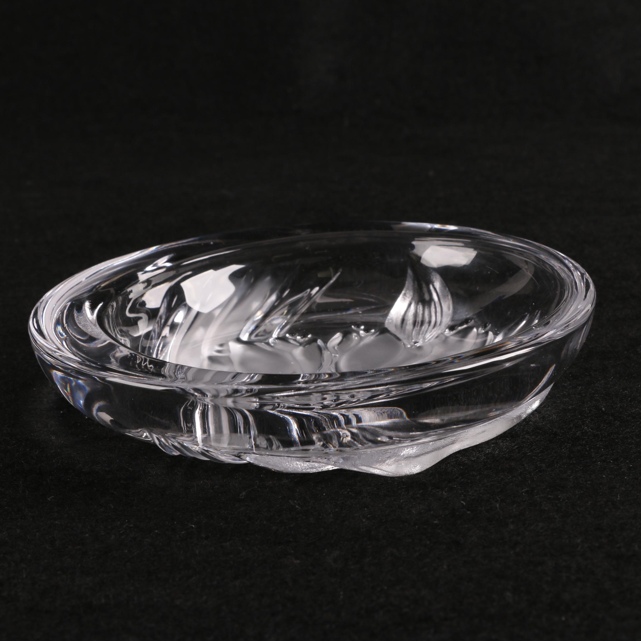 Floral and Figural Glass Tableware and Trinket Box