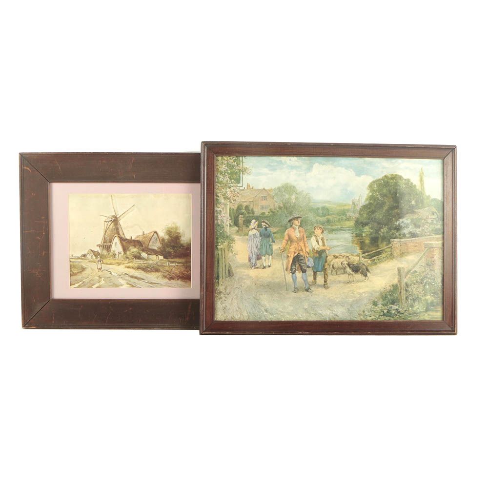 Offset Lithographs After George F. Schultz and Henry John Yeend-King