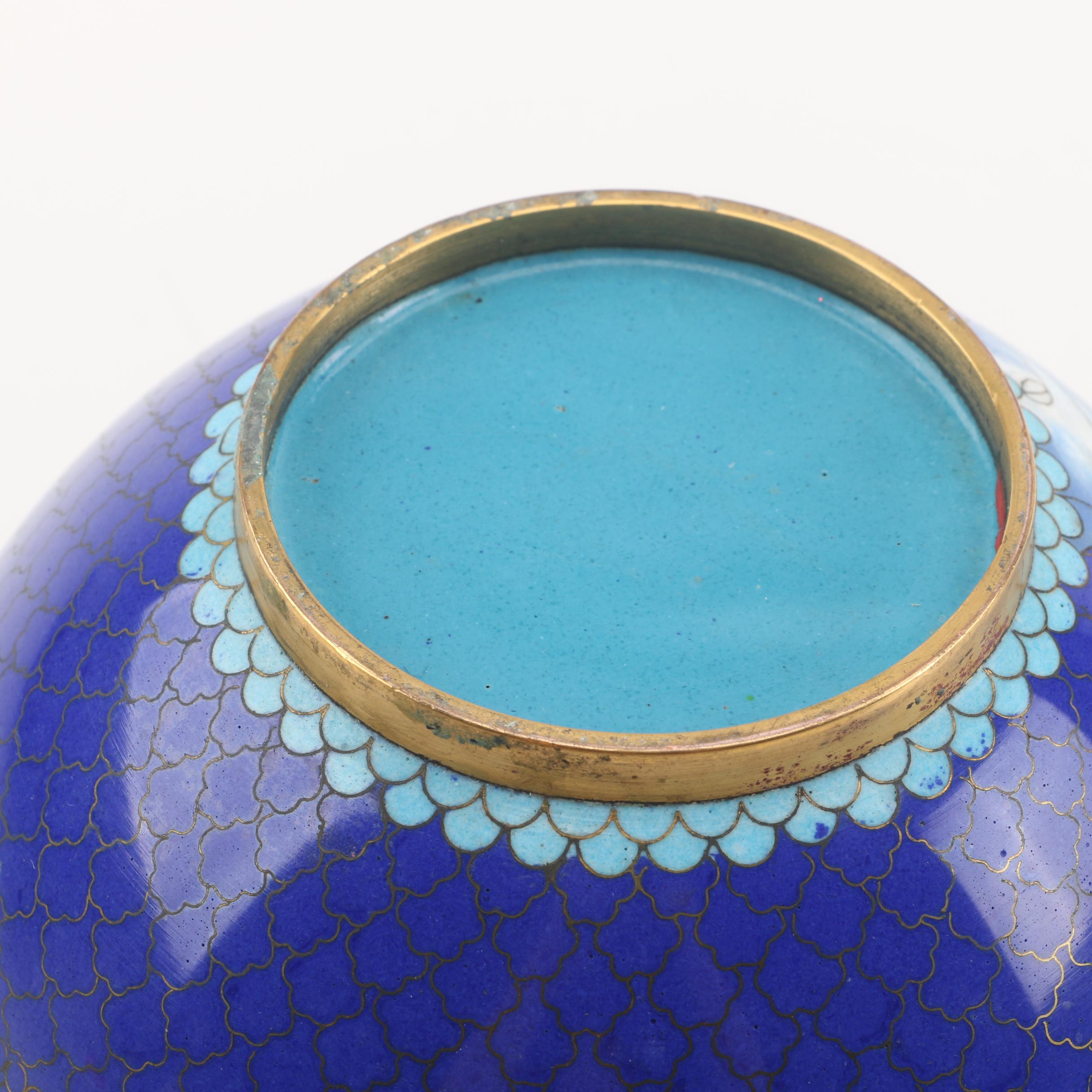 Chinese Plum Blossom Cloisonné Ginger Jar