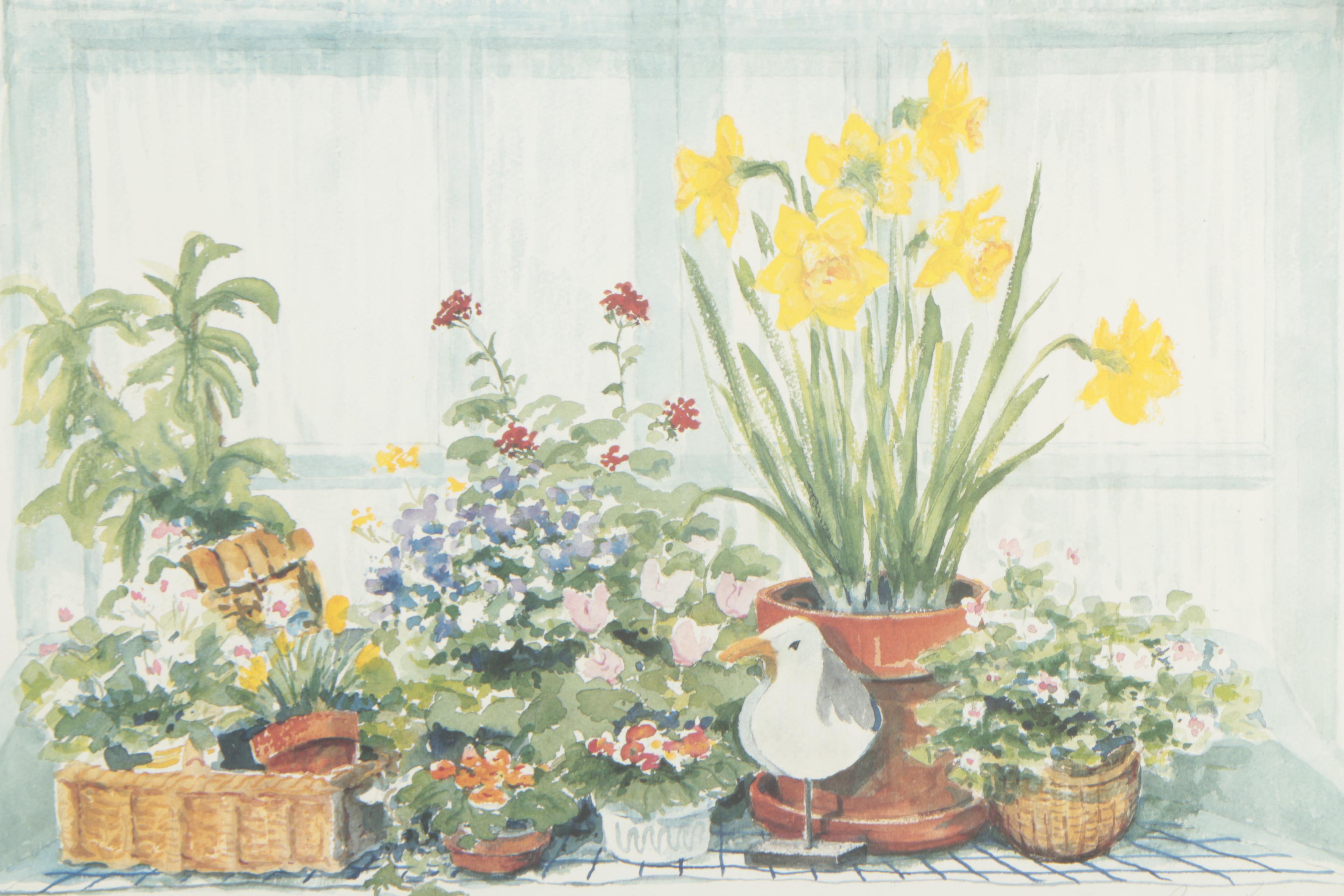 Barbara Kauffmann Locke Halftone of Houseplant Collection