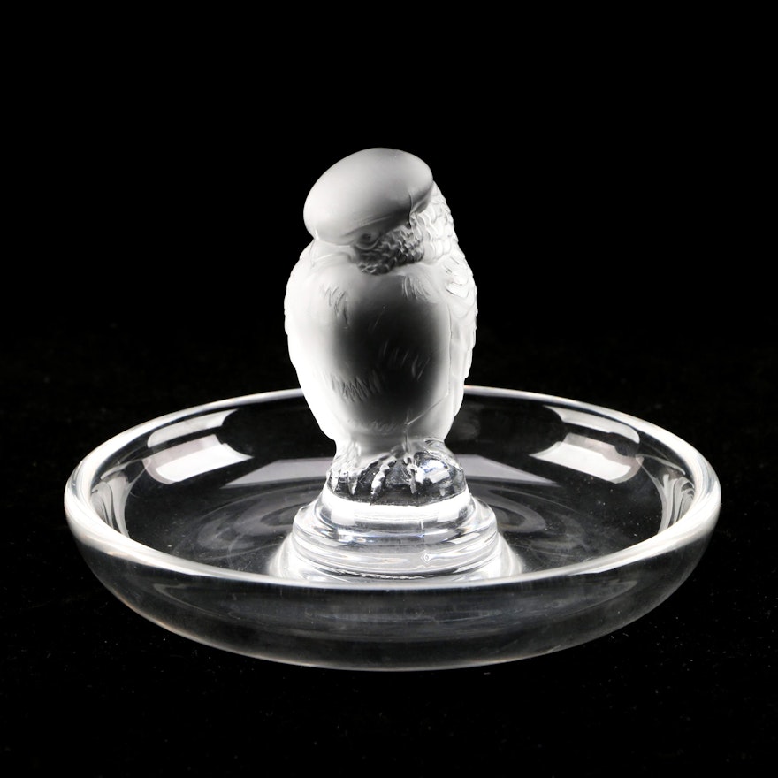 Vintage Lalique "Rapace" Crystal Pin Dish