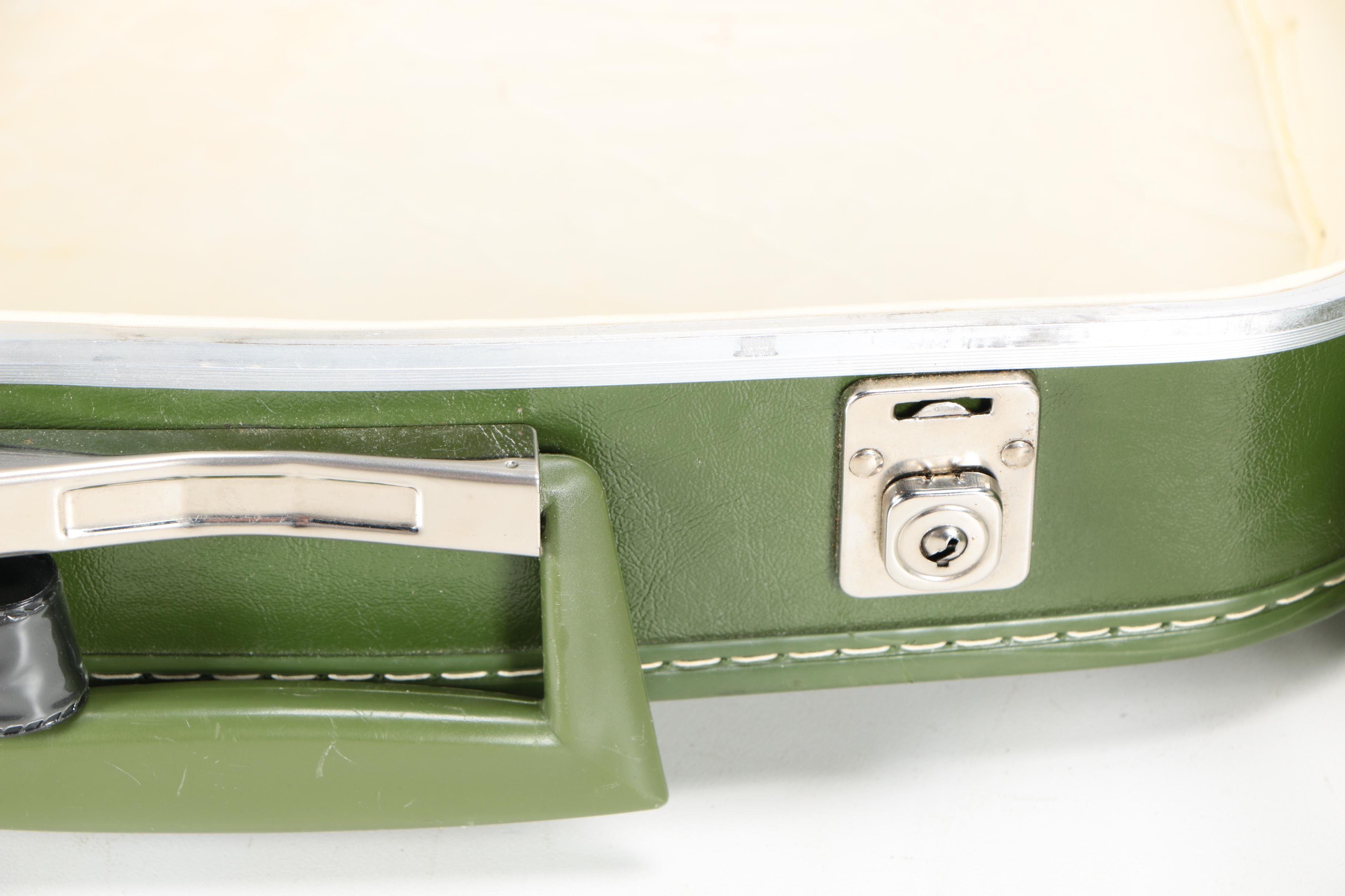 Vintage Green Vinyl Luggage Set