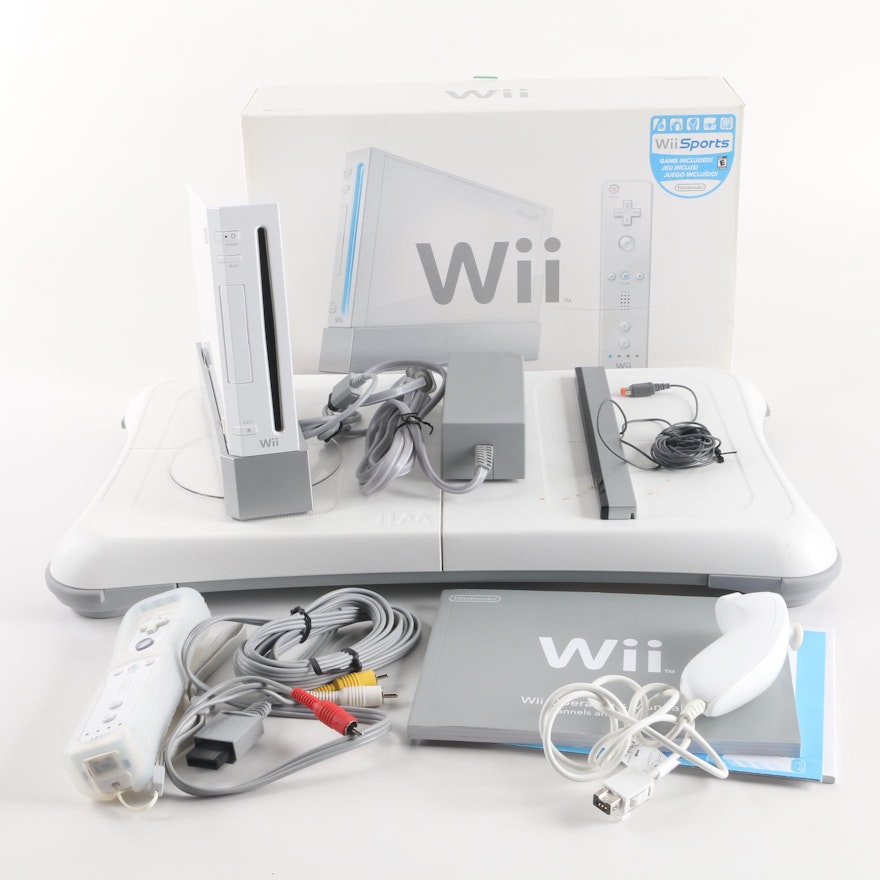 Nintendo Wii Video Game Consoles with Wii Fit Balance Board