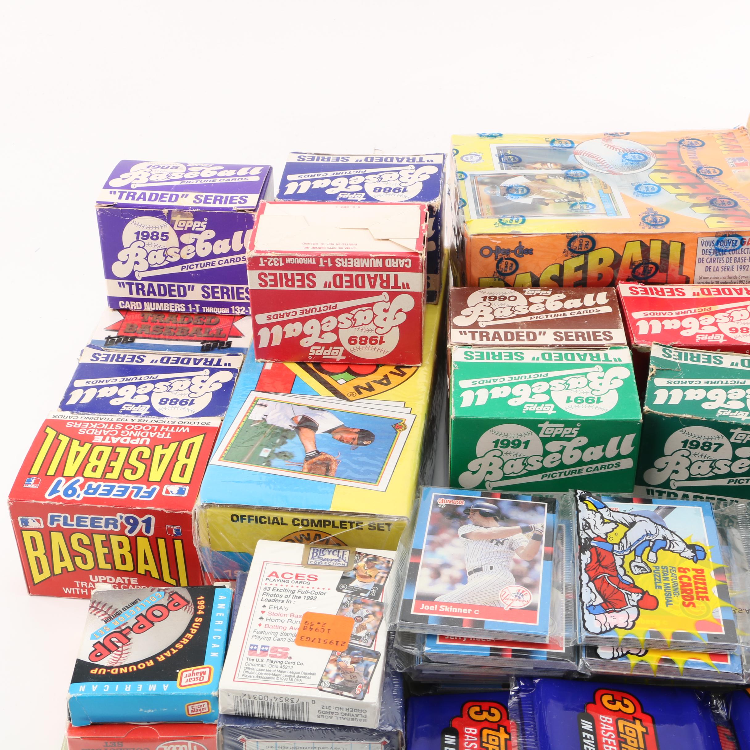 1980s and 90s Baseball Cards and Stamps, Including Topps, Fleer and More