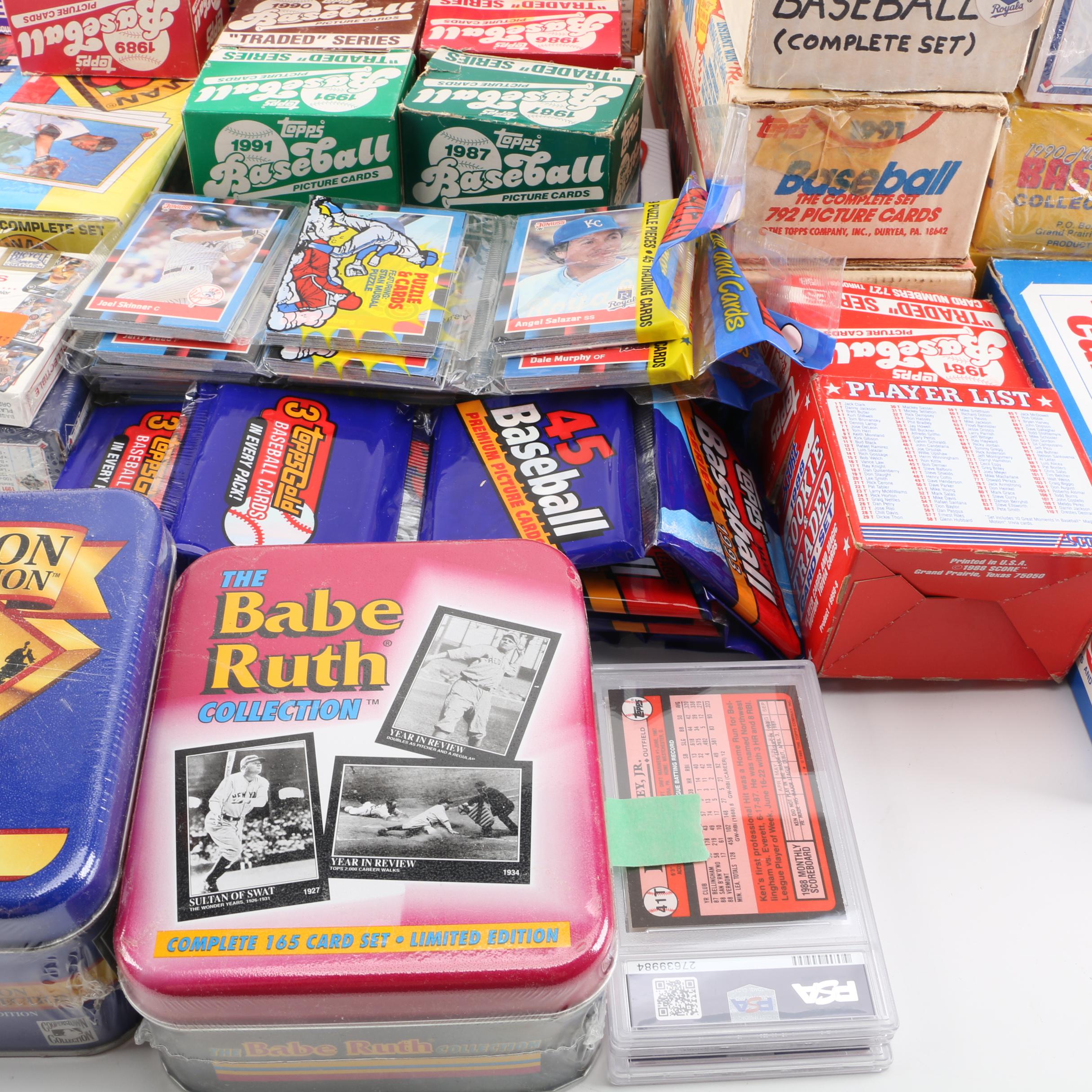 1980s and 90s Baseball Cards and Stamps, Including Topps, Fleer and More