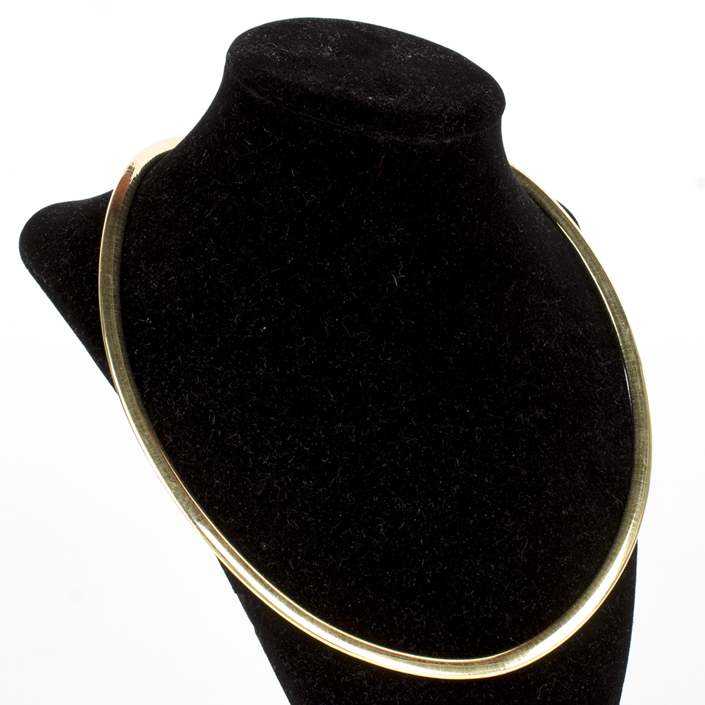 14K Yellow Gold Omega Link Necklace