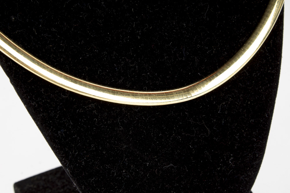 14K Yellow Gold Omega Link Necklace