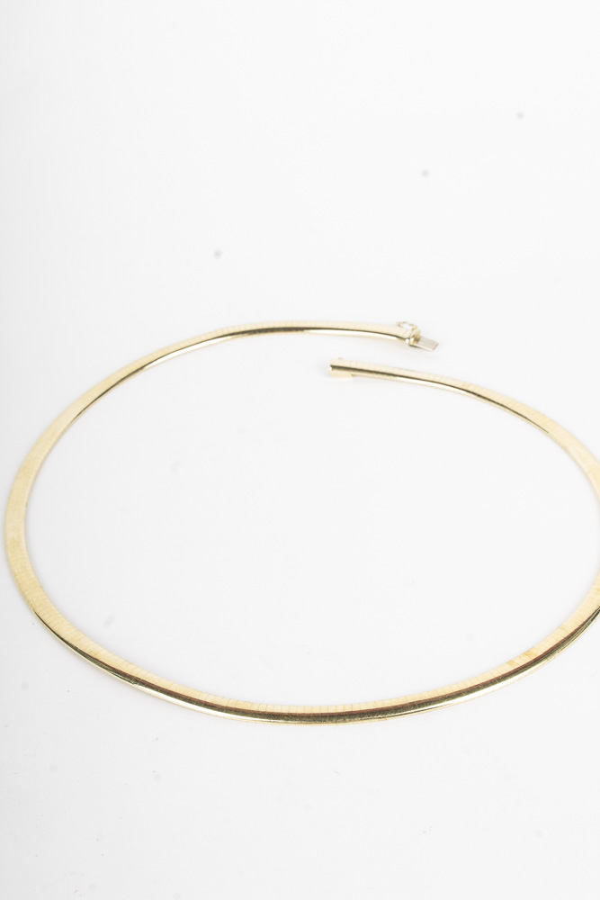 14K Yellow Gold Omega Link Necklace