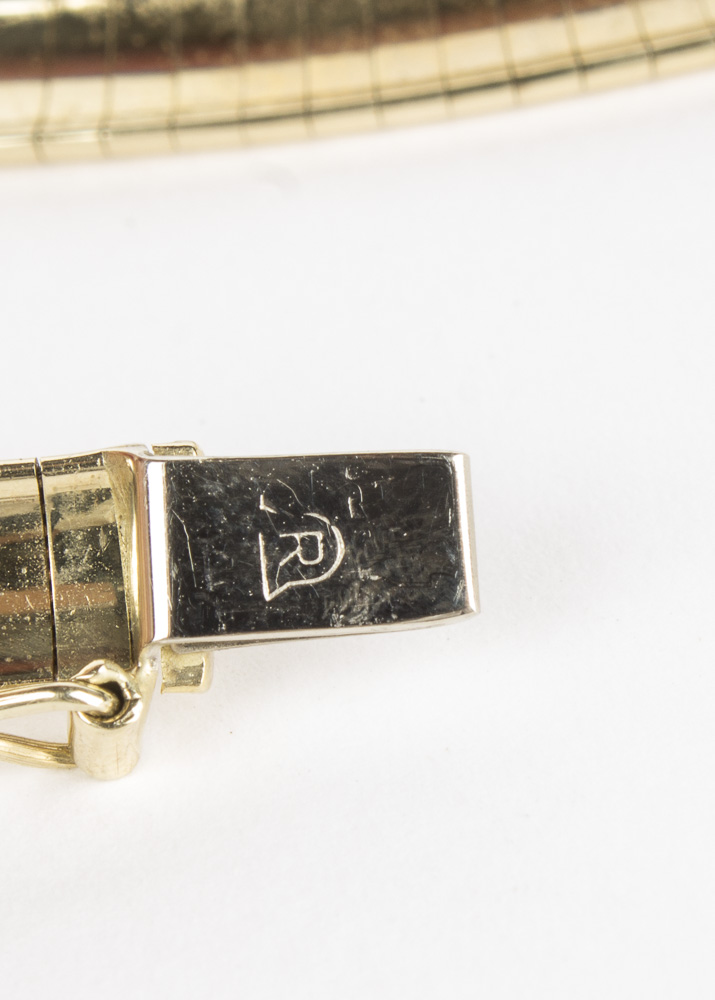 14K Yellow Gold Omega Link Necklace