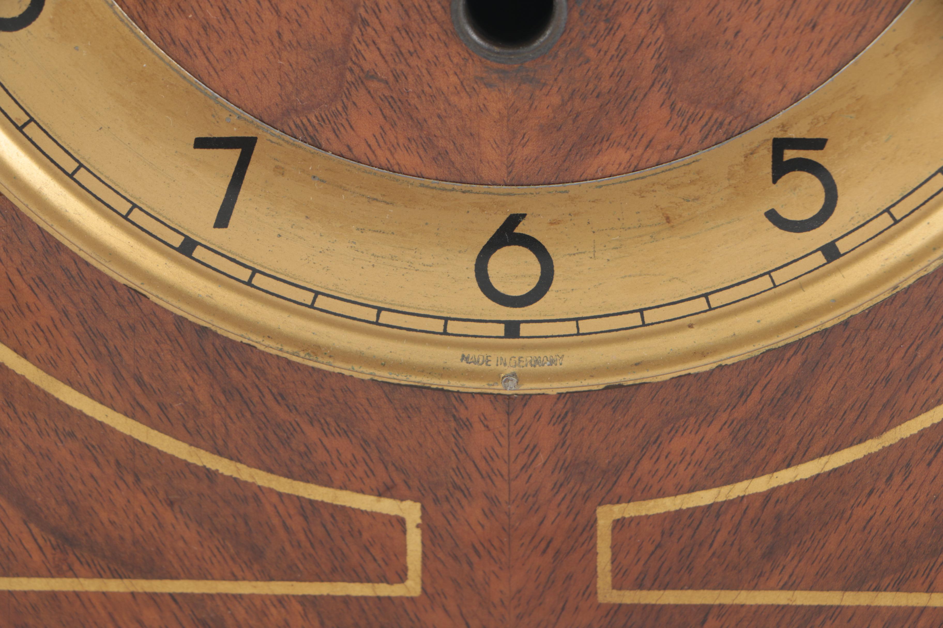 Vintage Linden Tambour Mantel Clock by Cuckoo Clock Mfg. Co.