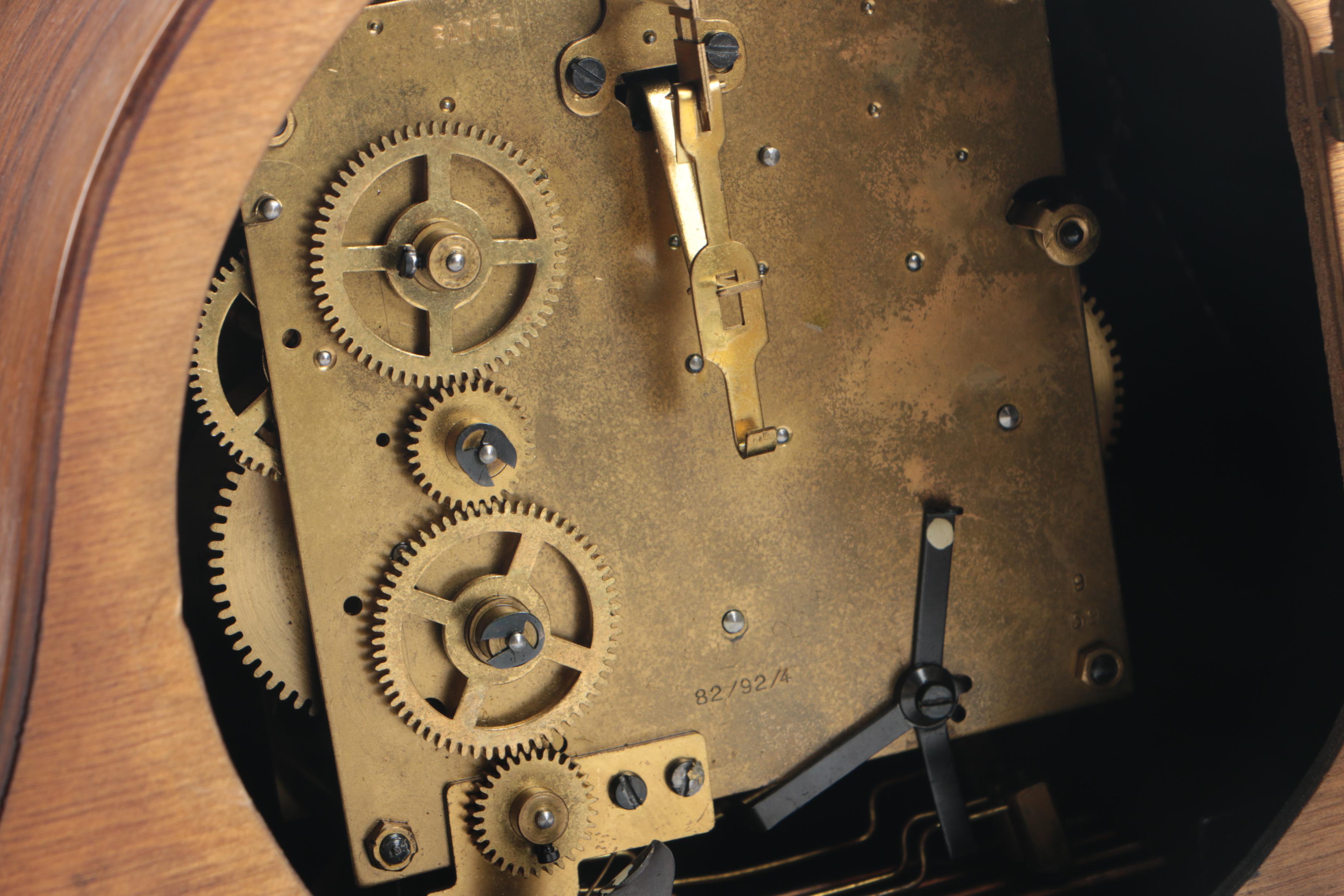 Vintage Linden Tambour Mantel Clock by Cuckoo Clock Mfg. Co.