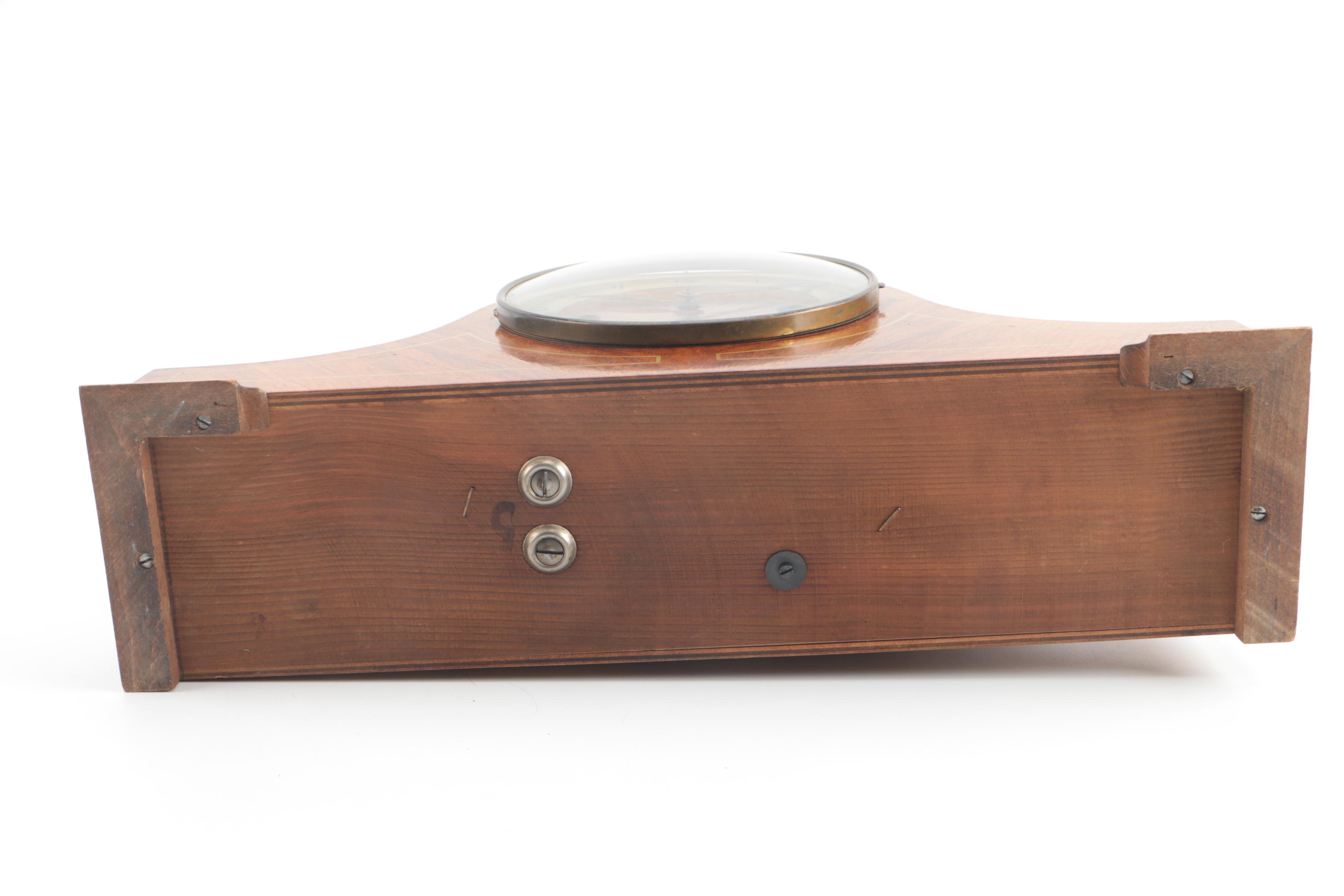 Vintage Linden Tambour Mantel Clock by Cuckoo Clock Mfg. Co.