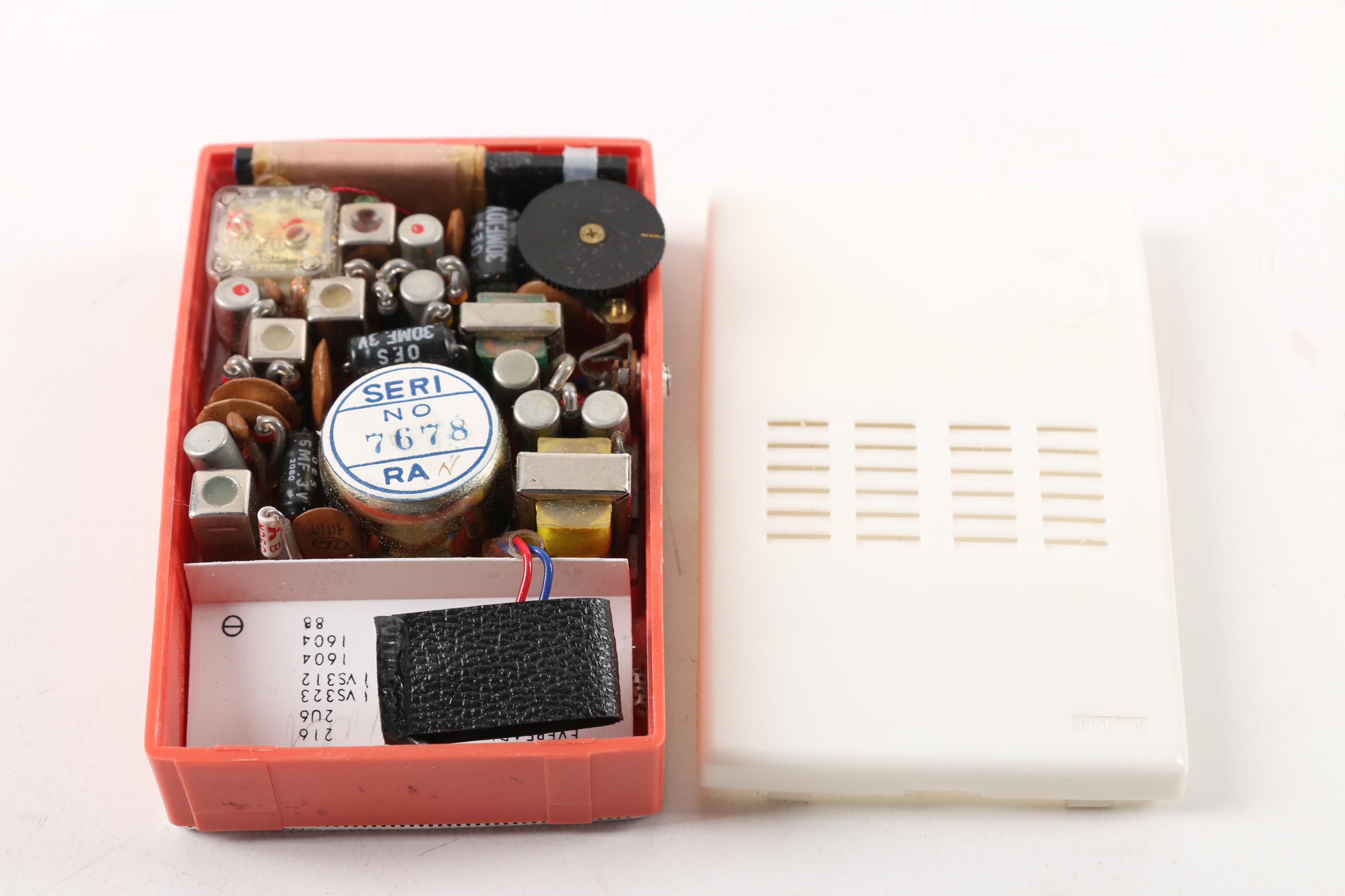 1970s Seth Thomas "Poise" Alarm Clock and Modernage Six Transistor Radio