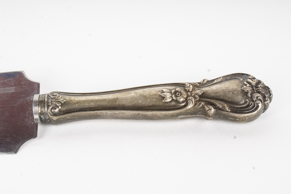 Web Silver Co. Sterling Handled Cake Knife with Stainless Steel Blade