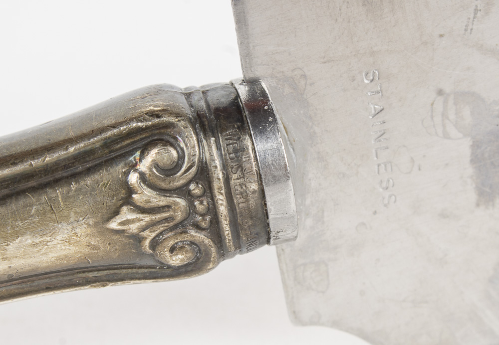 Web Silver Co. Sterling Handled Cake Knife with Stainless Steel Blade
