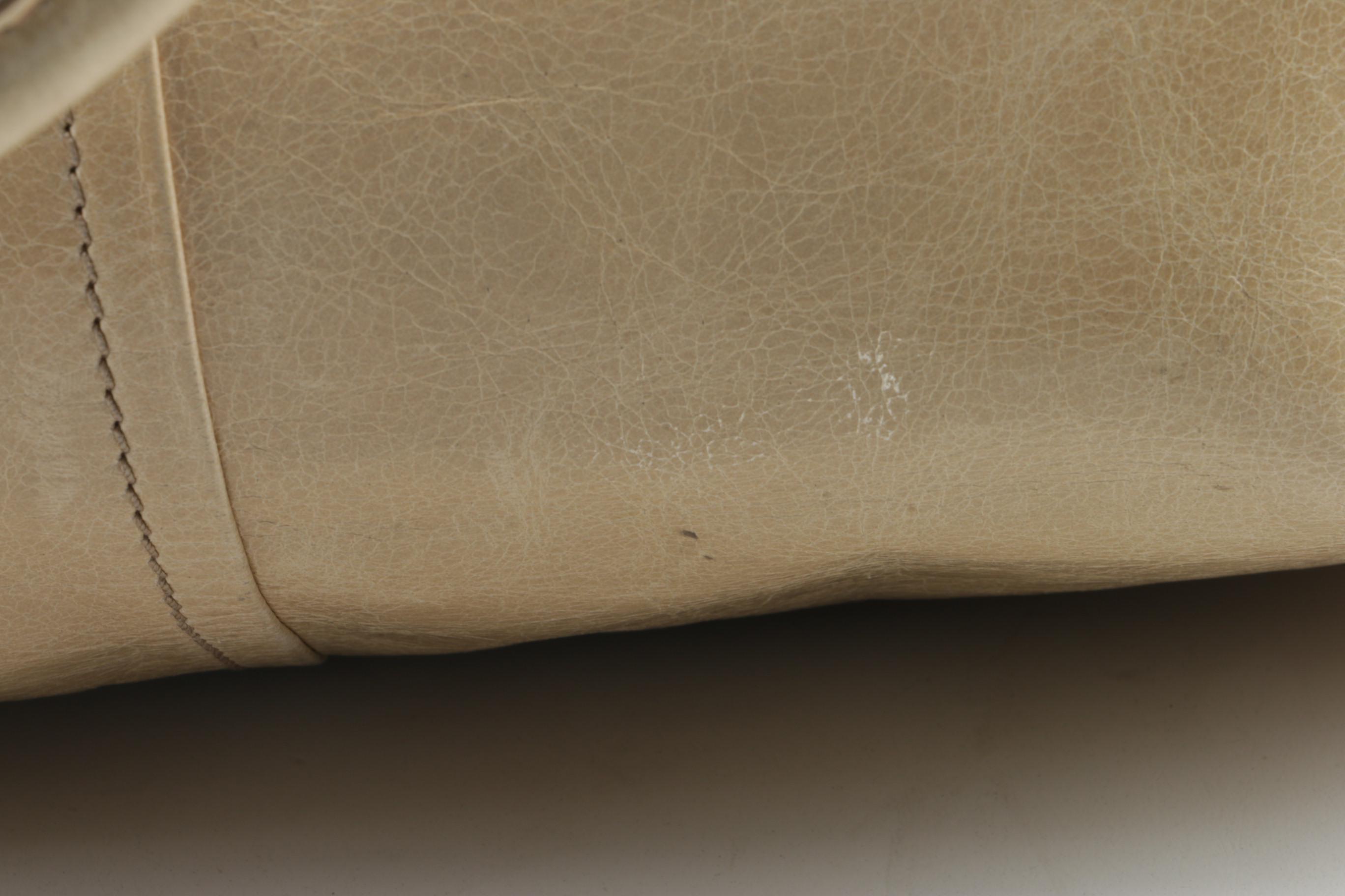 Prada Beige Leather Tote Bag