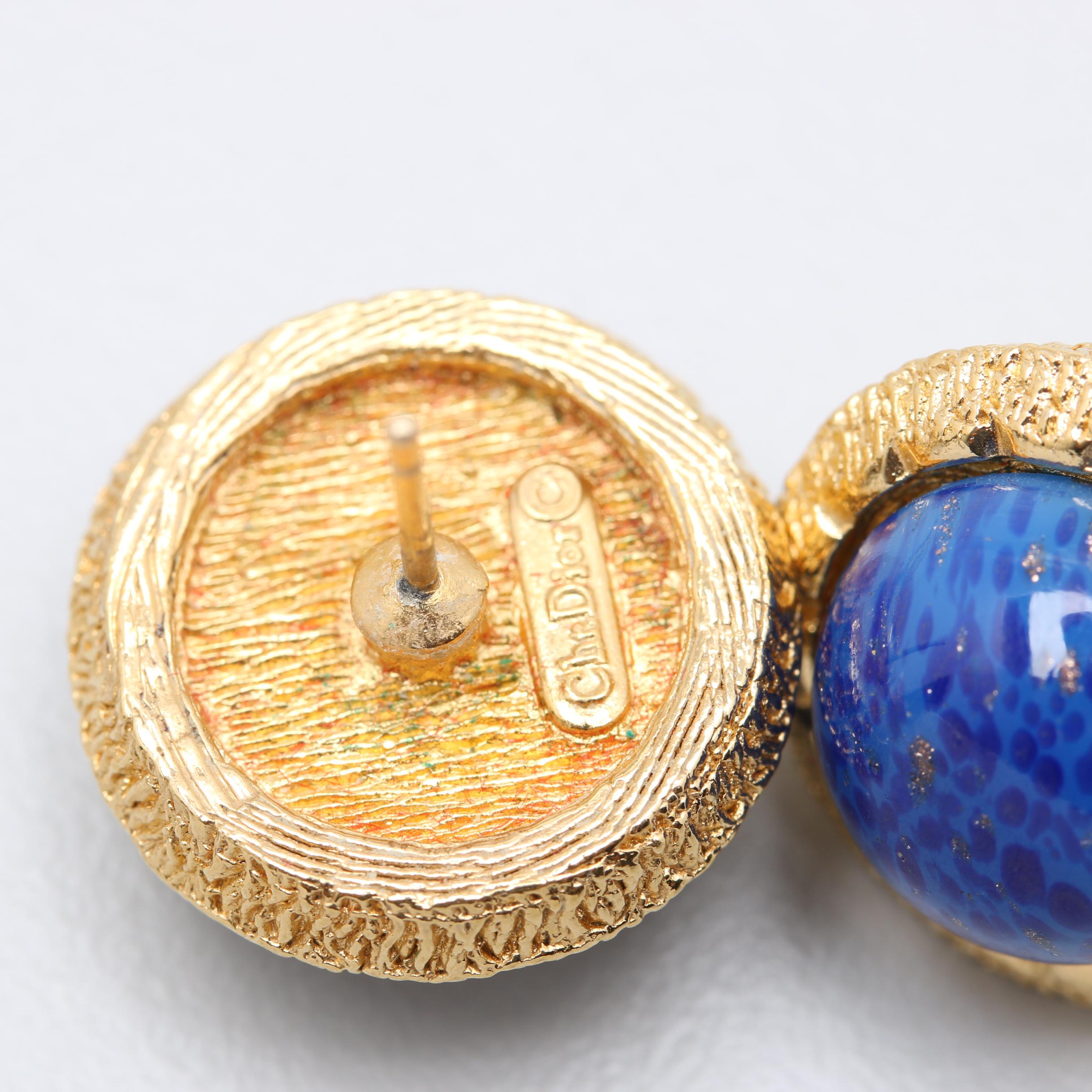 Vintage Christian Dior Costume Imitation Pearl and Imitation Lapis Lazuli Jewery