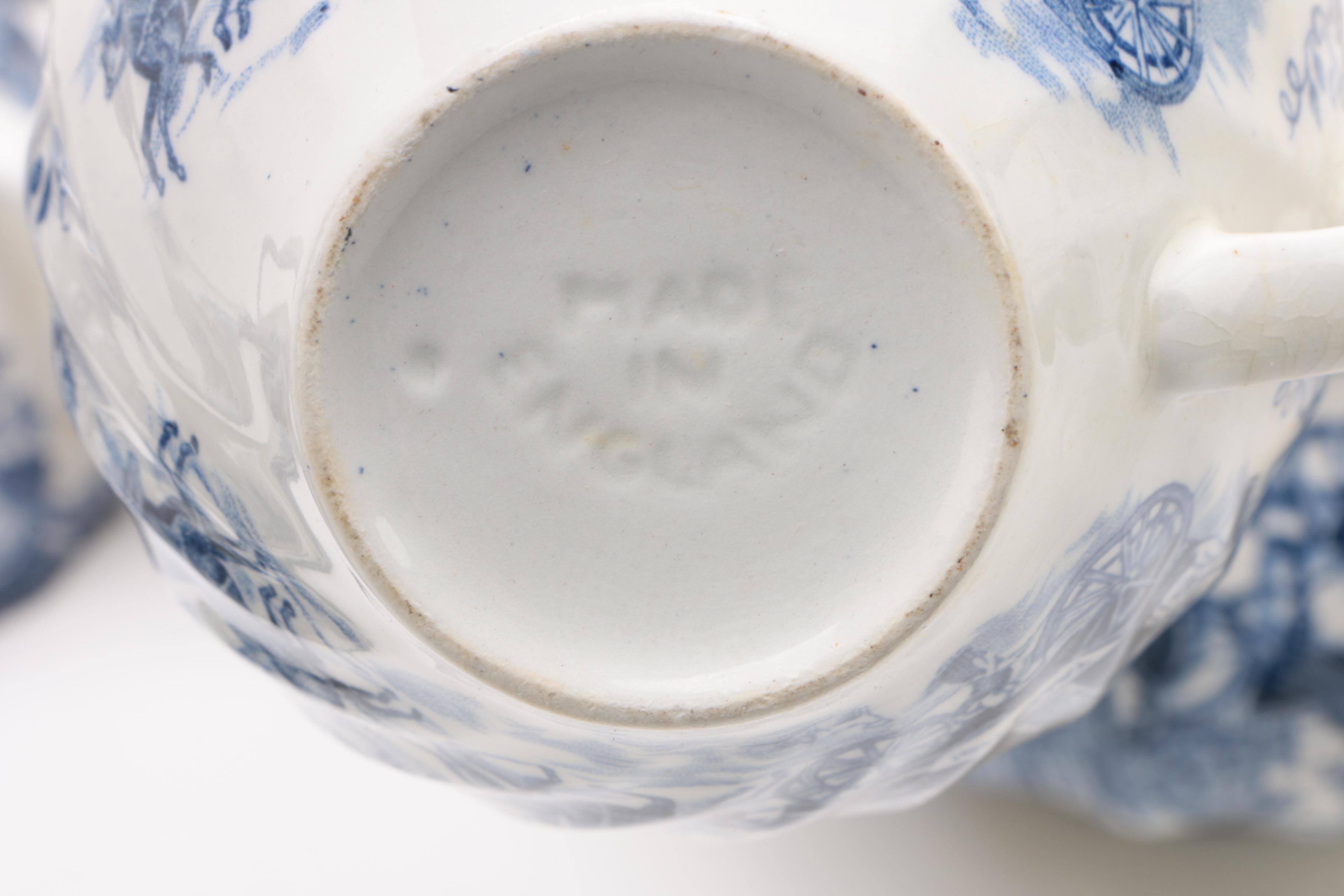 Johnson Brothers "Coaching Scenes Blue" Ironstone Dinnerware