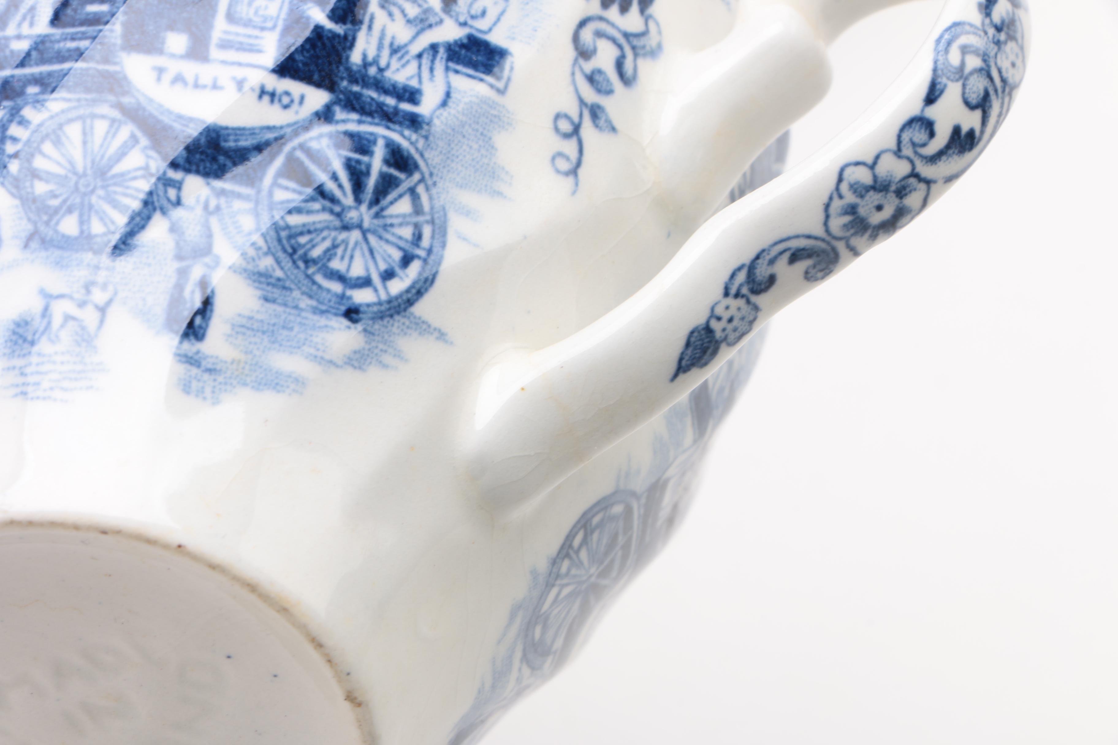 Johnson Brothers "Coaching Scenes Blue" Ironstone Dinnerware