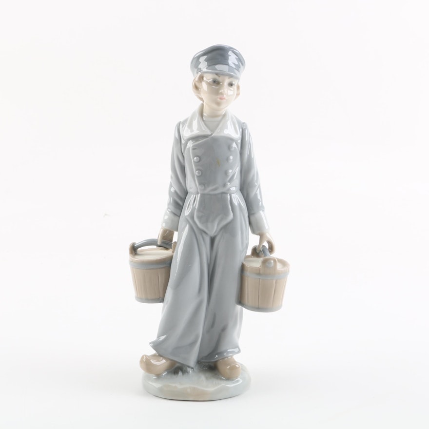 Lladró "Dutch Boy with Pails" Porcelain Figurine