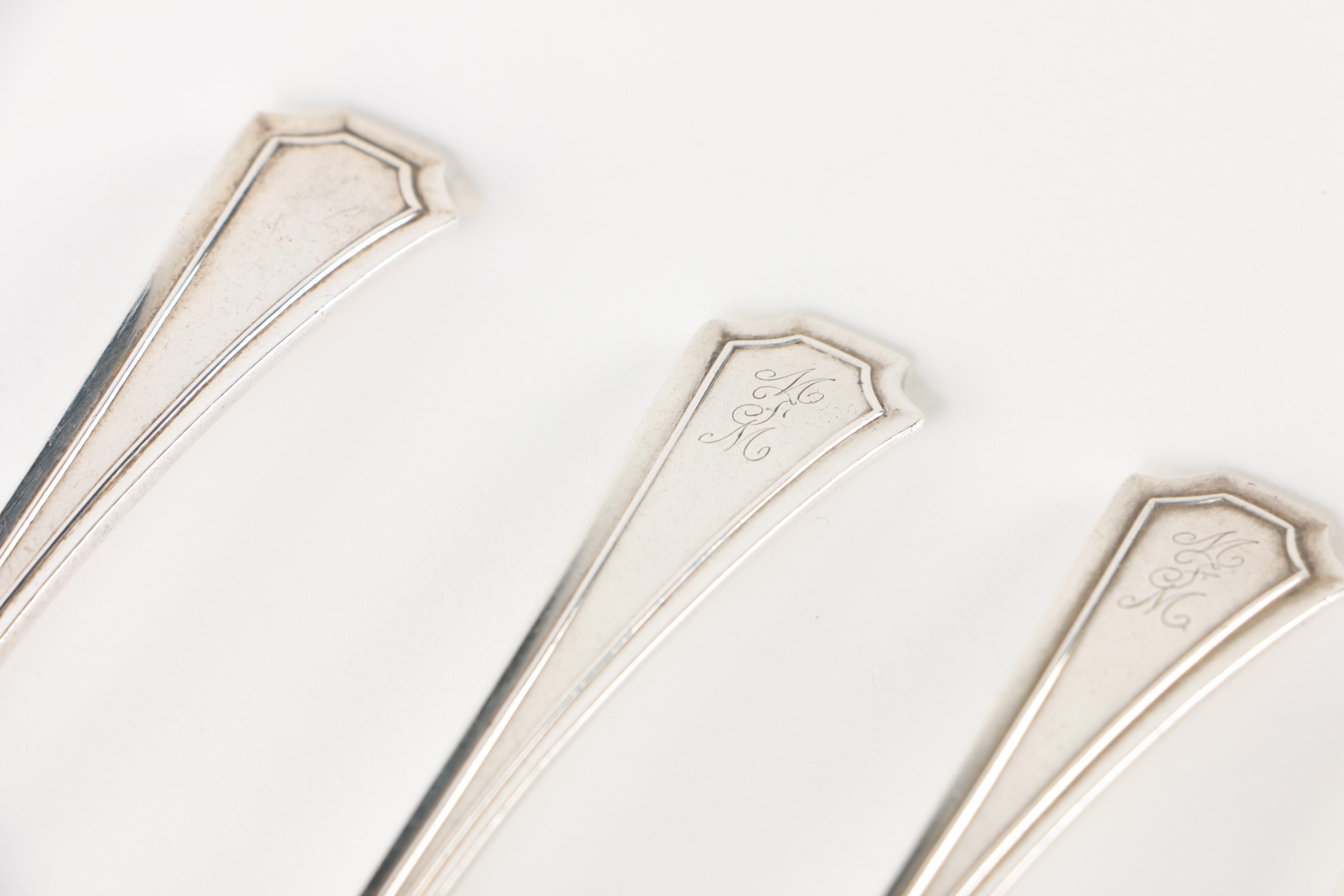 1824 Peter Aitken I Glasgow Sterling Master Salt Spoons with Baby Flatware