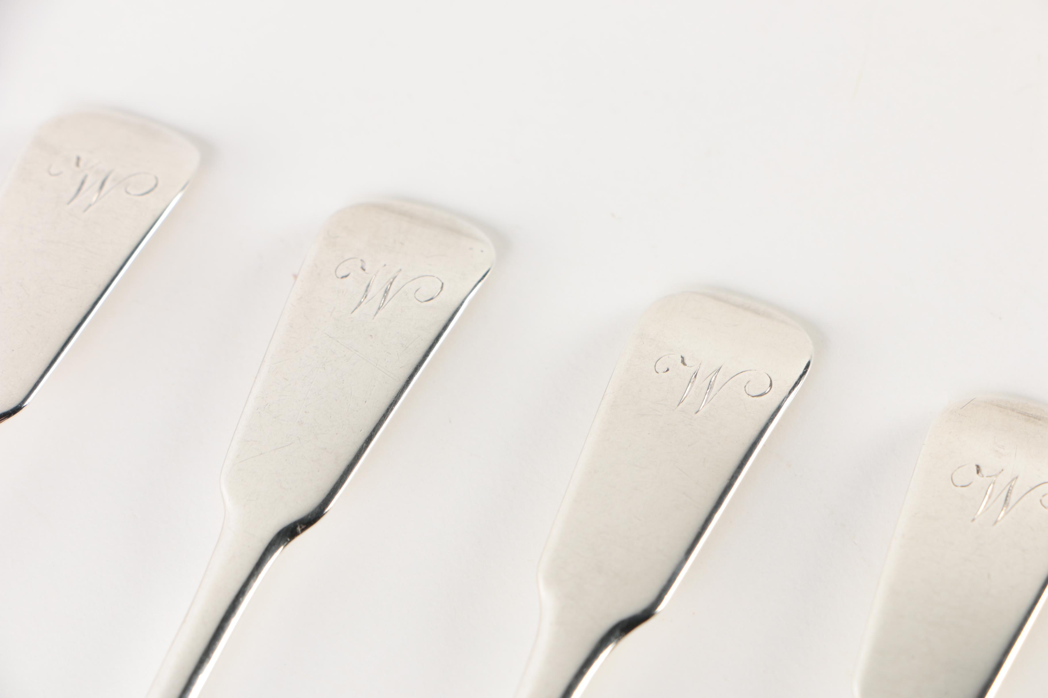 1824 Peter Aitken I Glasgow Sterling Master Salt Spoons with Baby Flatware