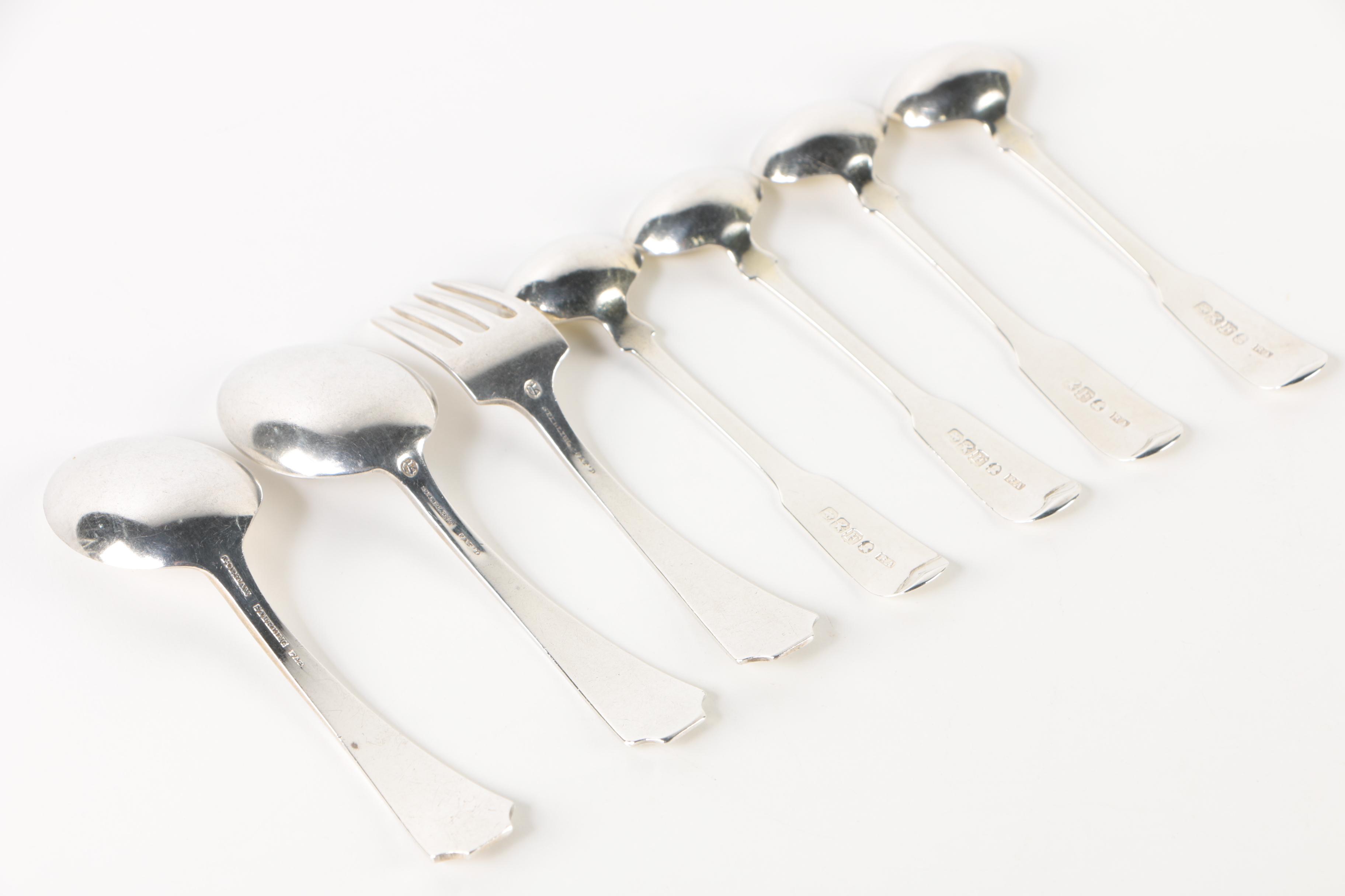 1824 Peter Aitken I Glasgow Sterling Master Salt Spoons with Baby Flatware