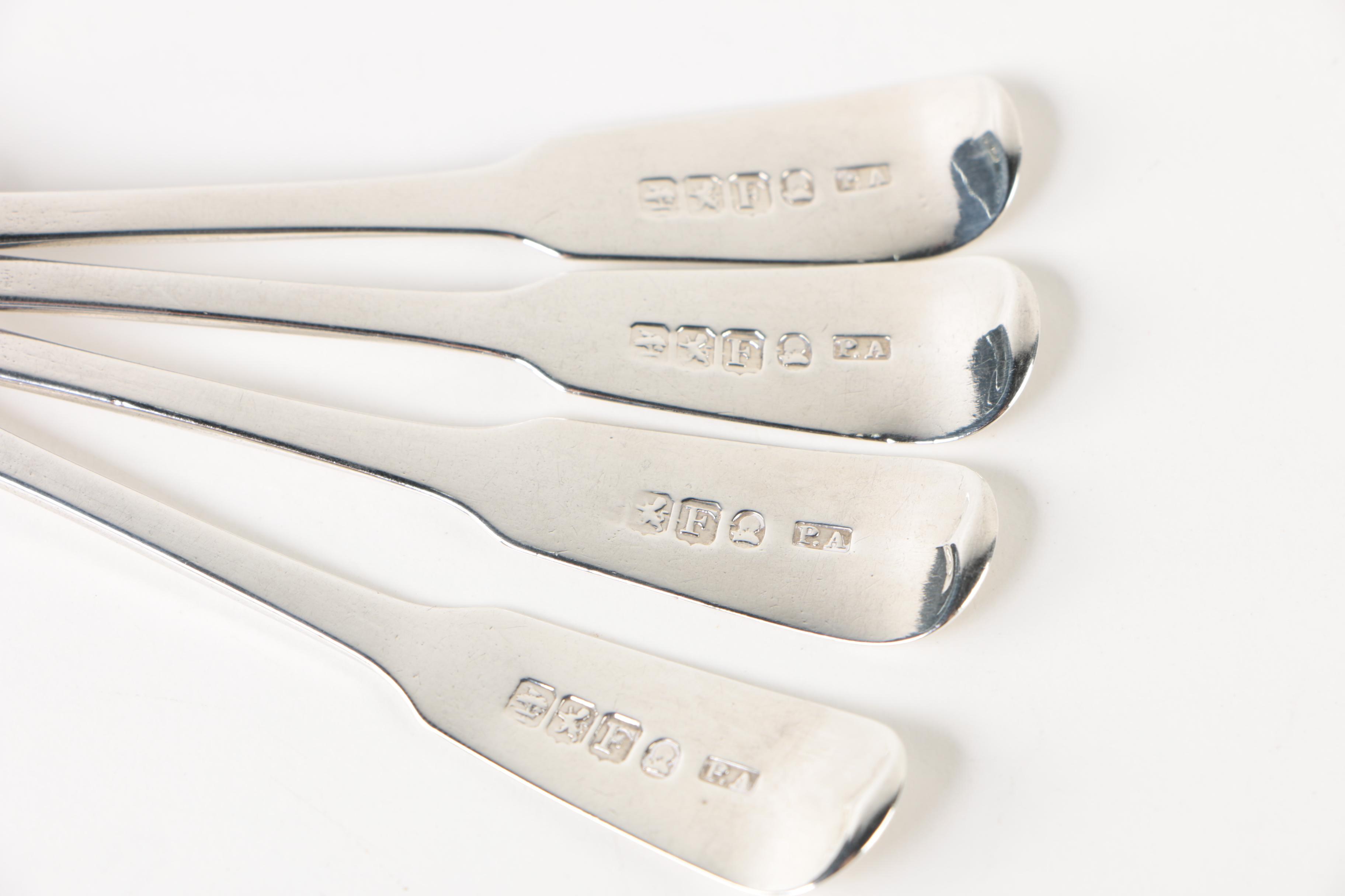 1824 Peter Aitken I Glasgow Sterling Master Salt Spoons with Baby Flatware