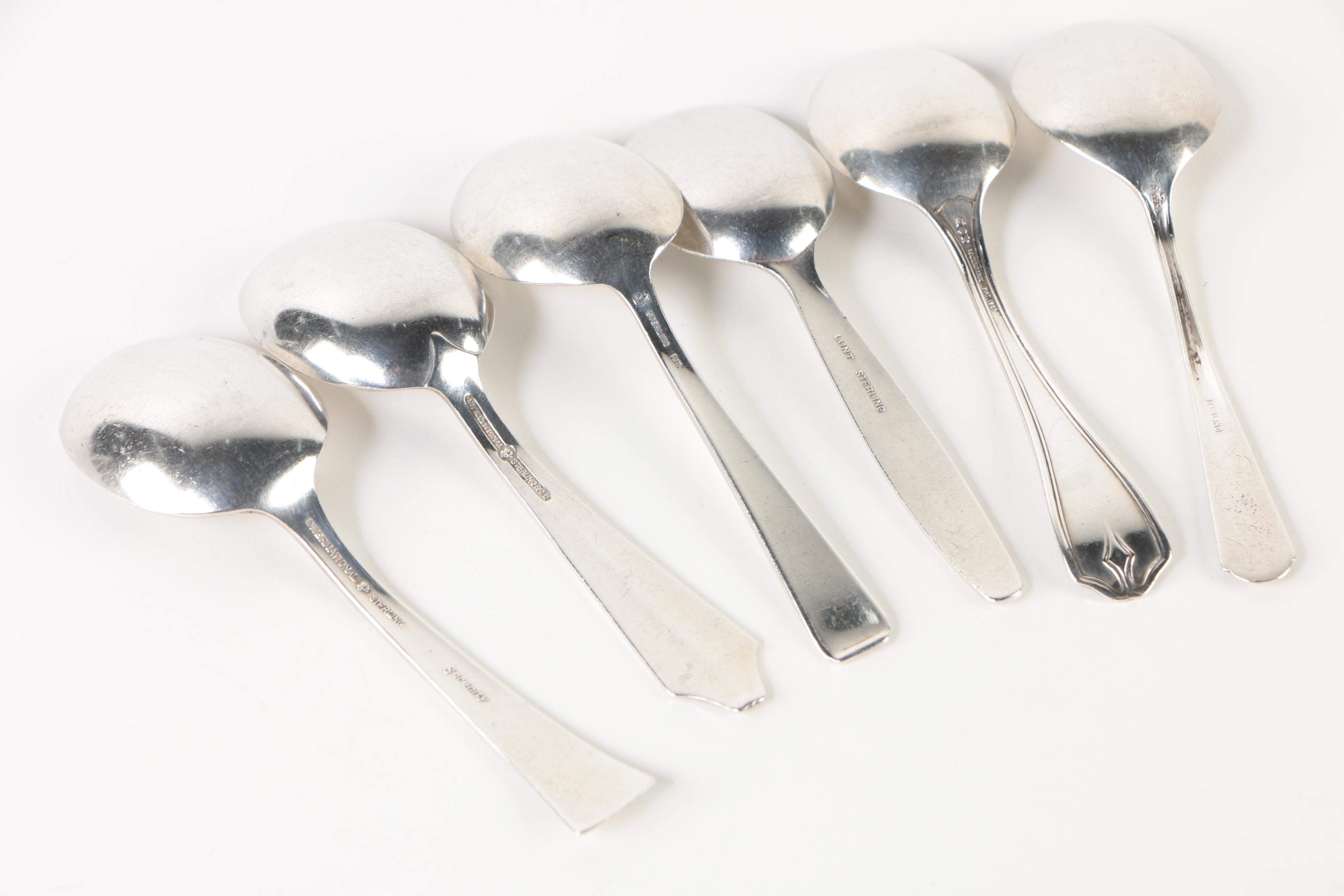 1824 Peter Aitken I Glasgow Sterling Master Salt Spoons with Baby Flatware