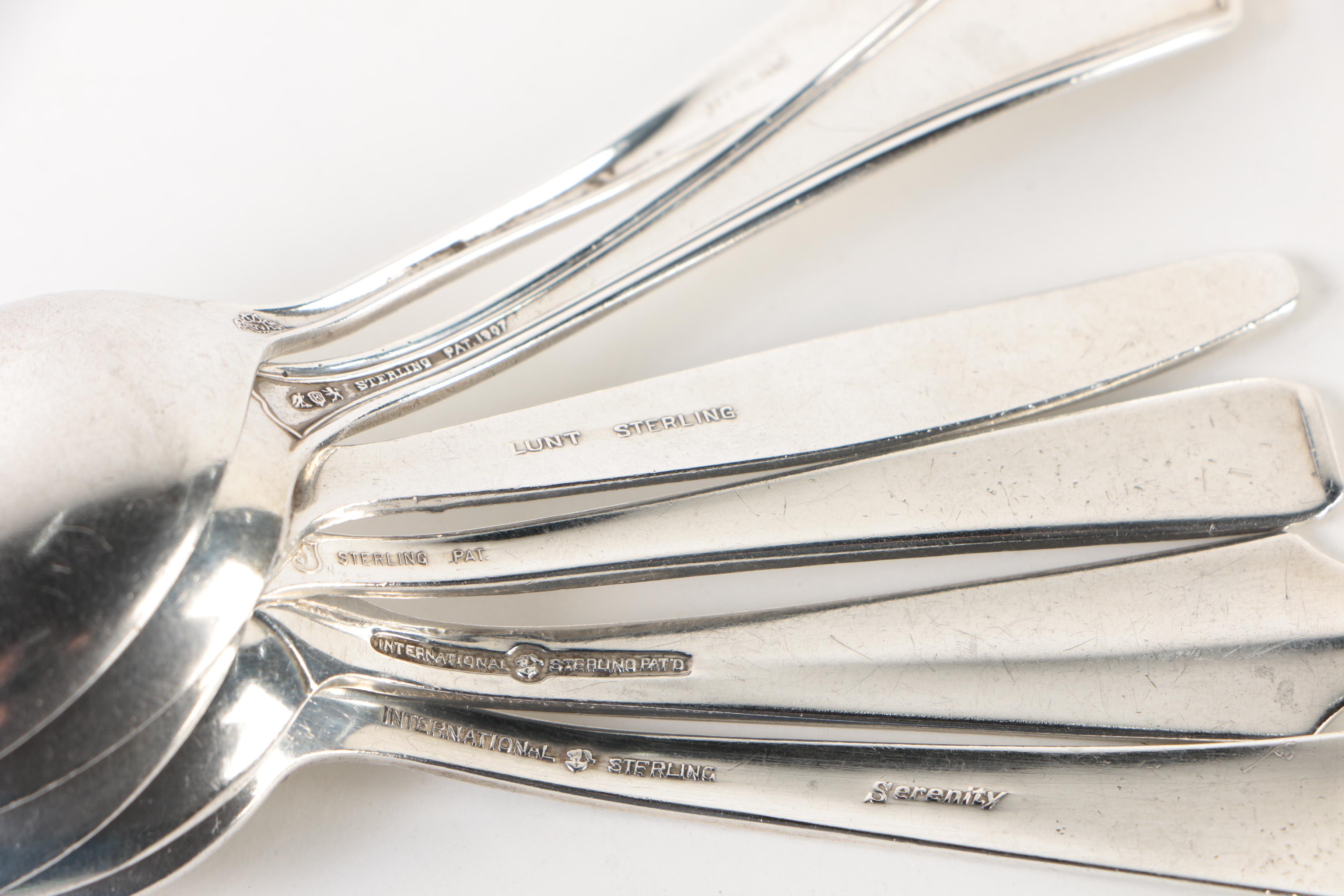 1824 Peter Aitken I Glasgow Sterling Master Salt Spoons with Baby Flatware