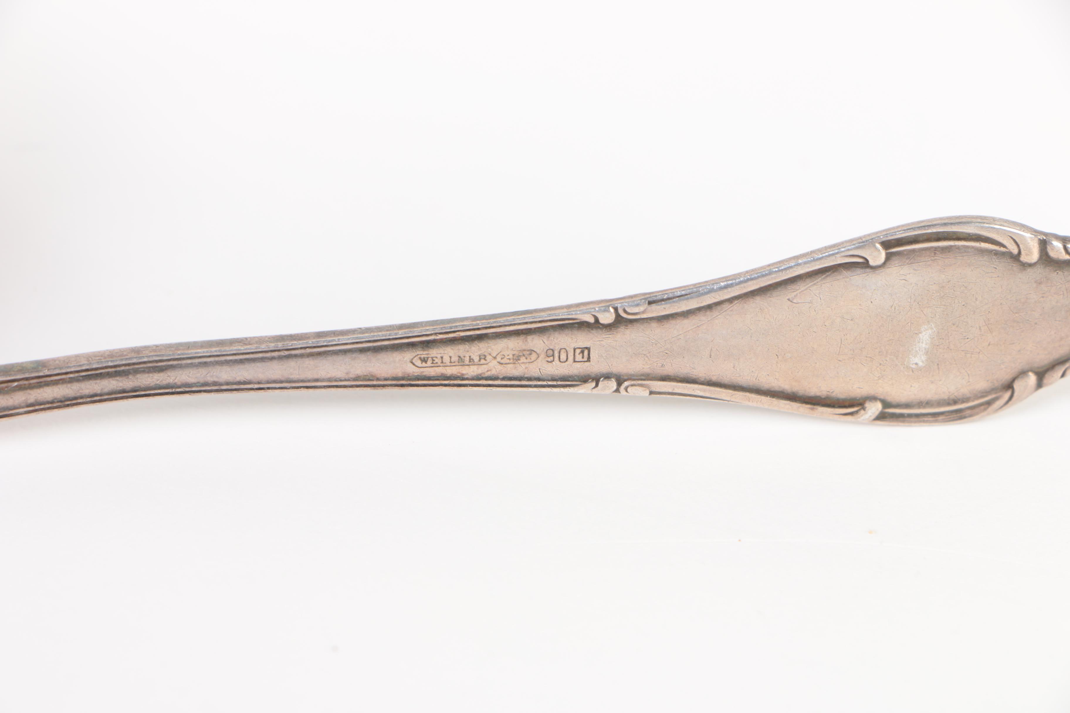 1824 Peter Aitken I Glasgow Sterling Master Salt Spoons with Baby Flatware