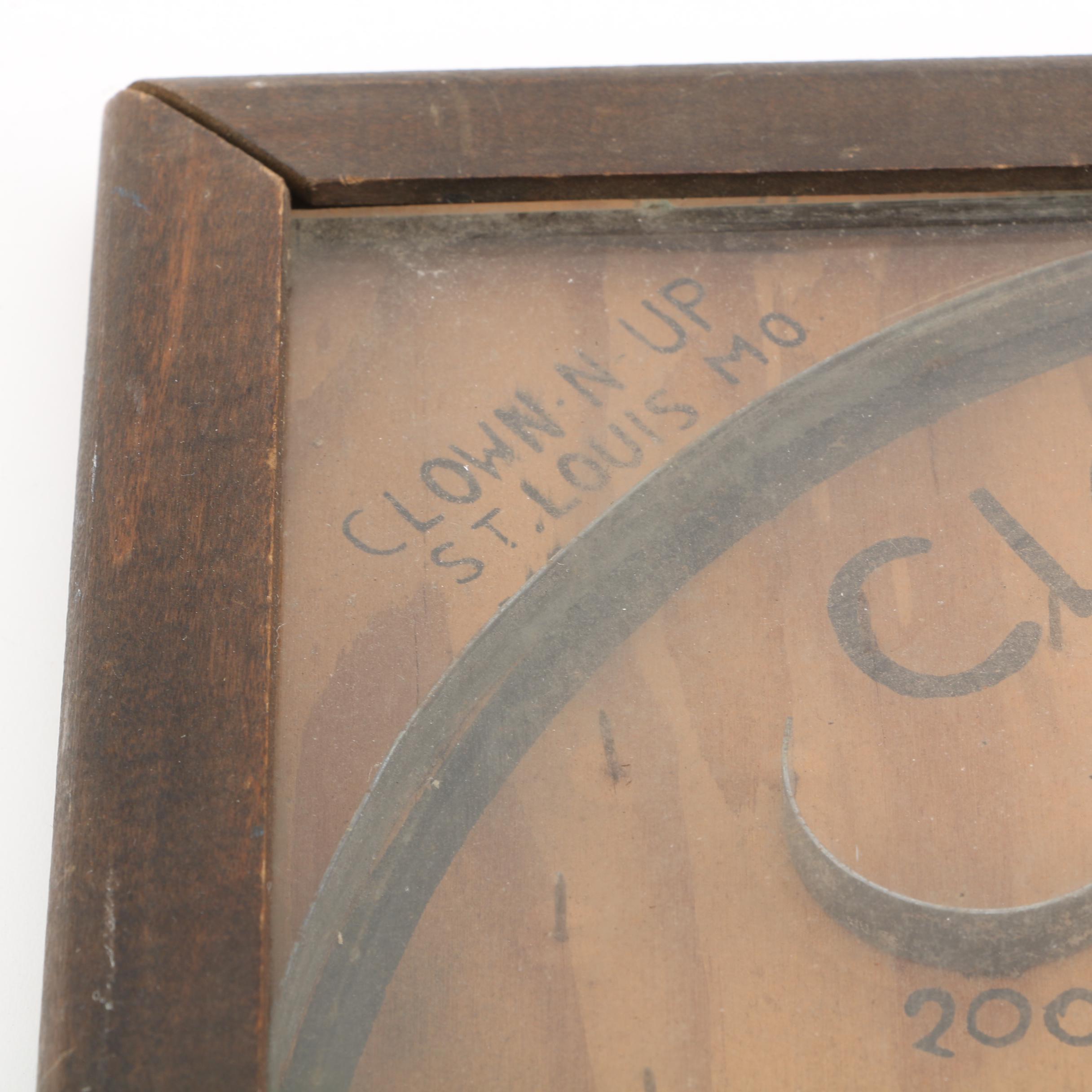 1930s "Clown-N-Up" Mechanical Pinball Bagatelle Game