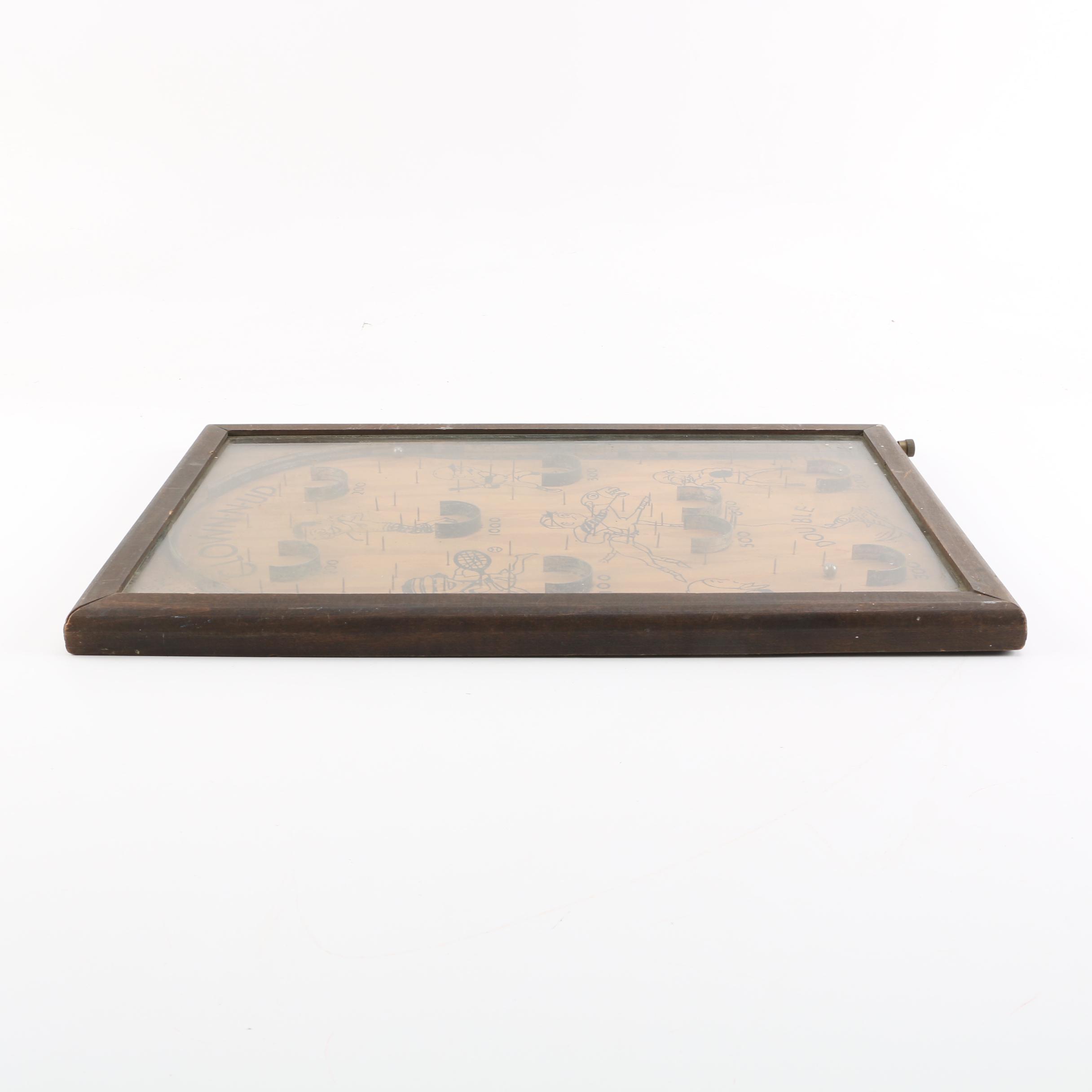 1930s "Clown-N-Up" Mechanical Pinball Bagatelle Game