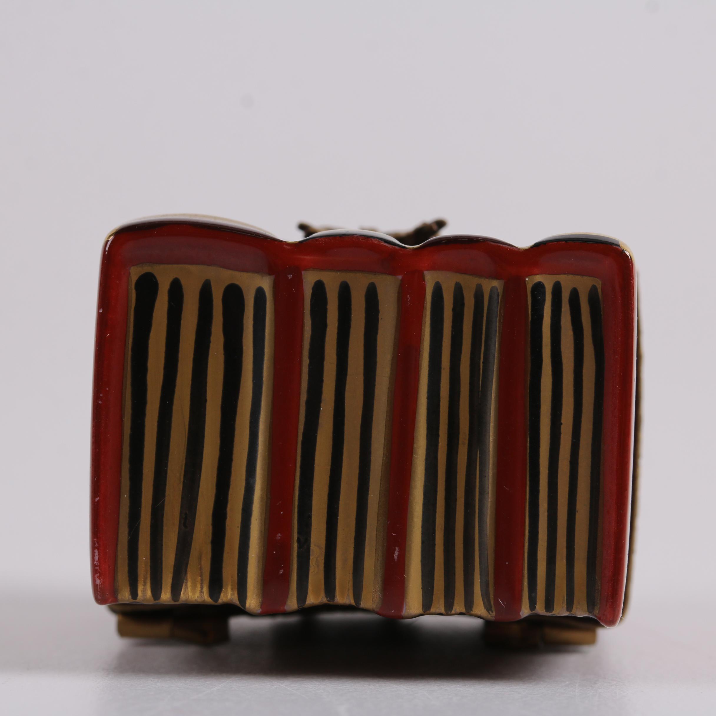 Puy de Dôme Limoges Hand-Painted Limited Edition Book Motif Trinket Box