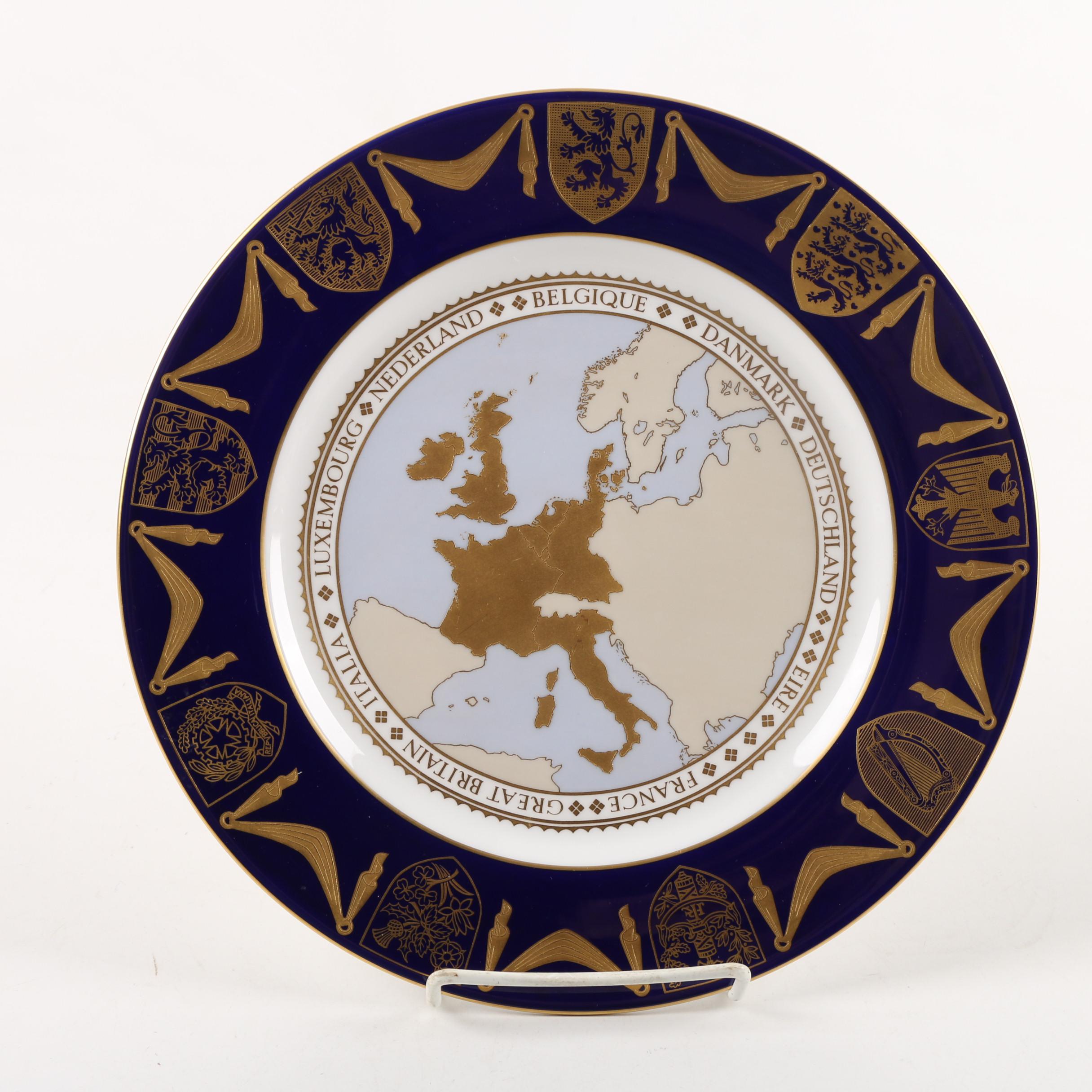 1973 Spode European Union Commemorative Bone China Plate