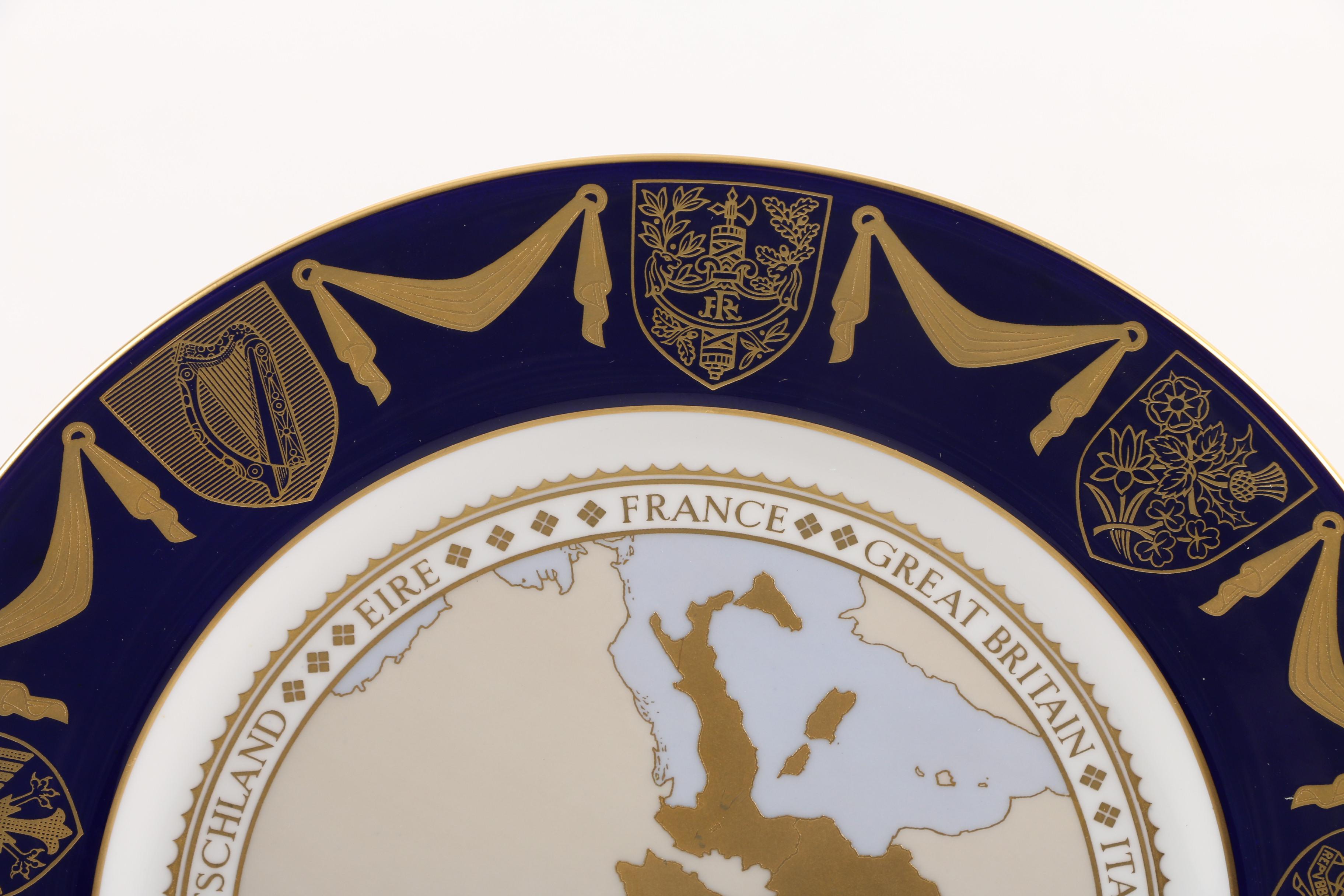 1973 Spode European Union Commemorative Bone China Plate