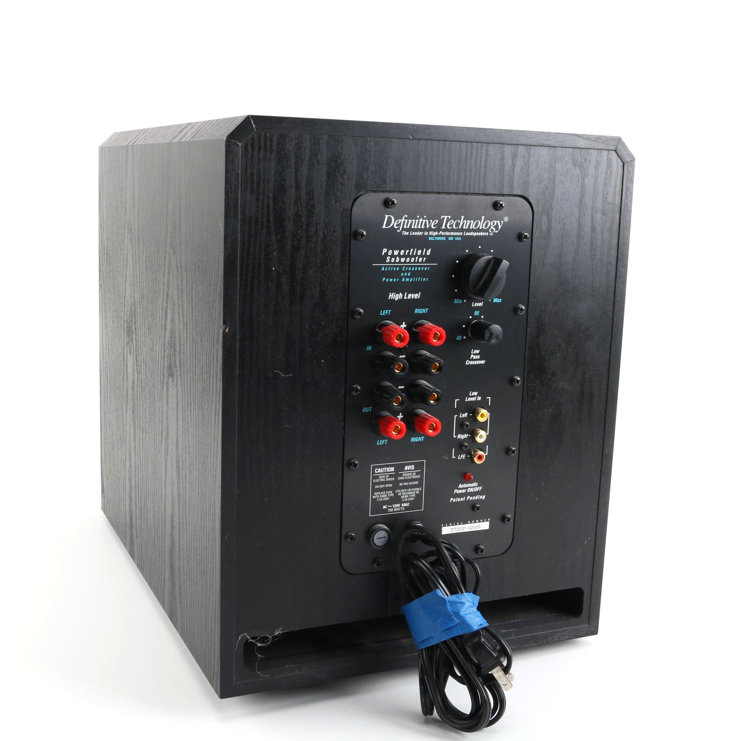 Definitive Technology Powerfield 700W Subwoofer with Active Crossover