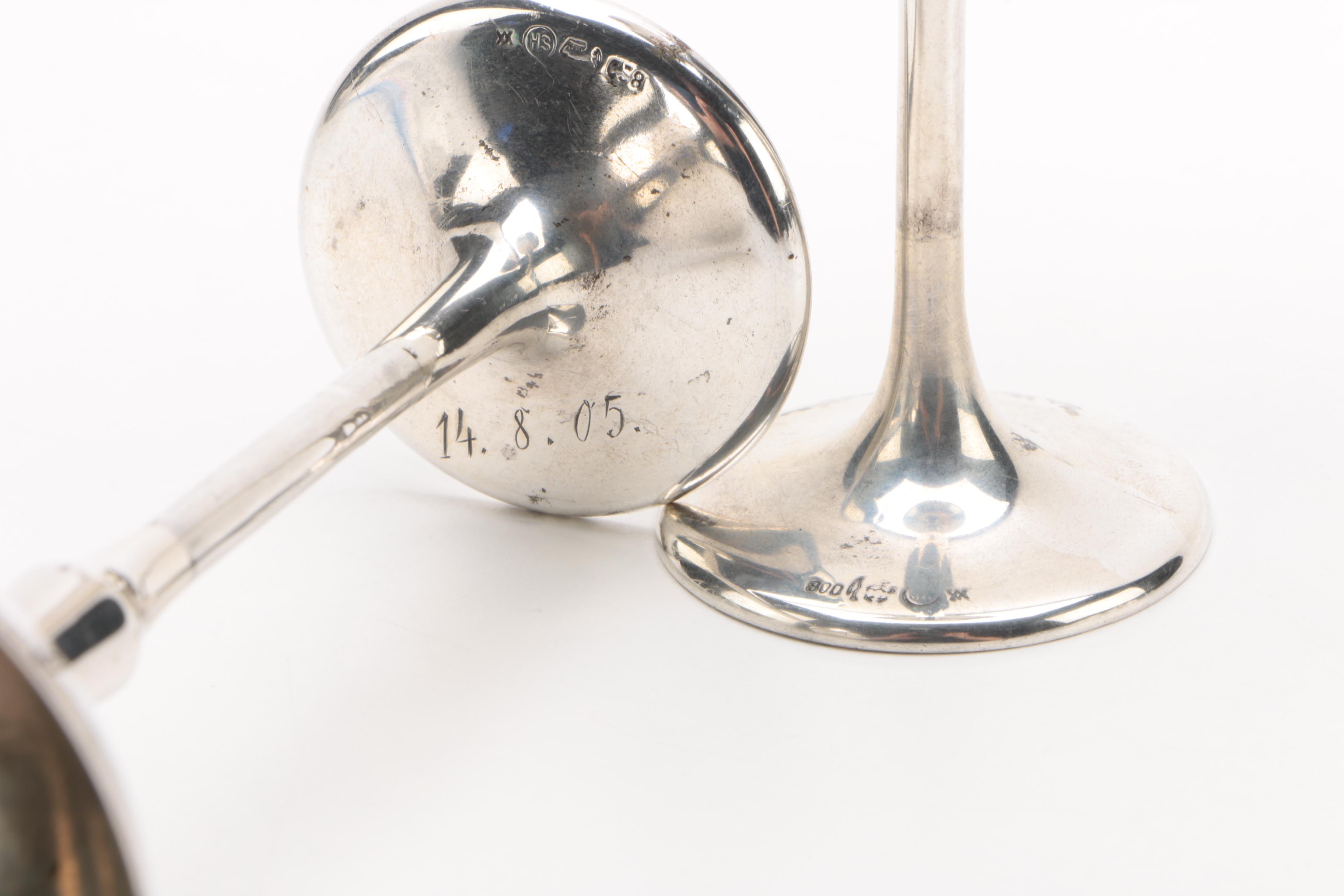 Vintage German 800 and 830 Silver Barware and Tableware