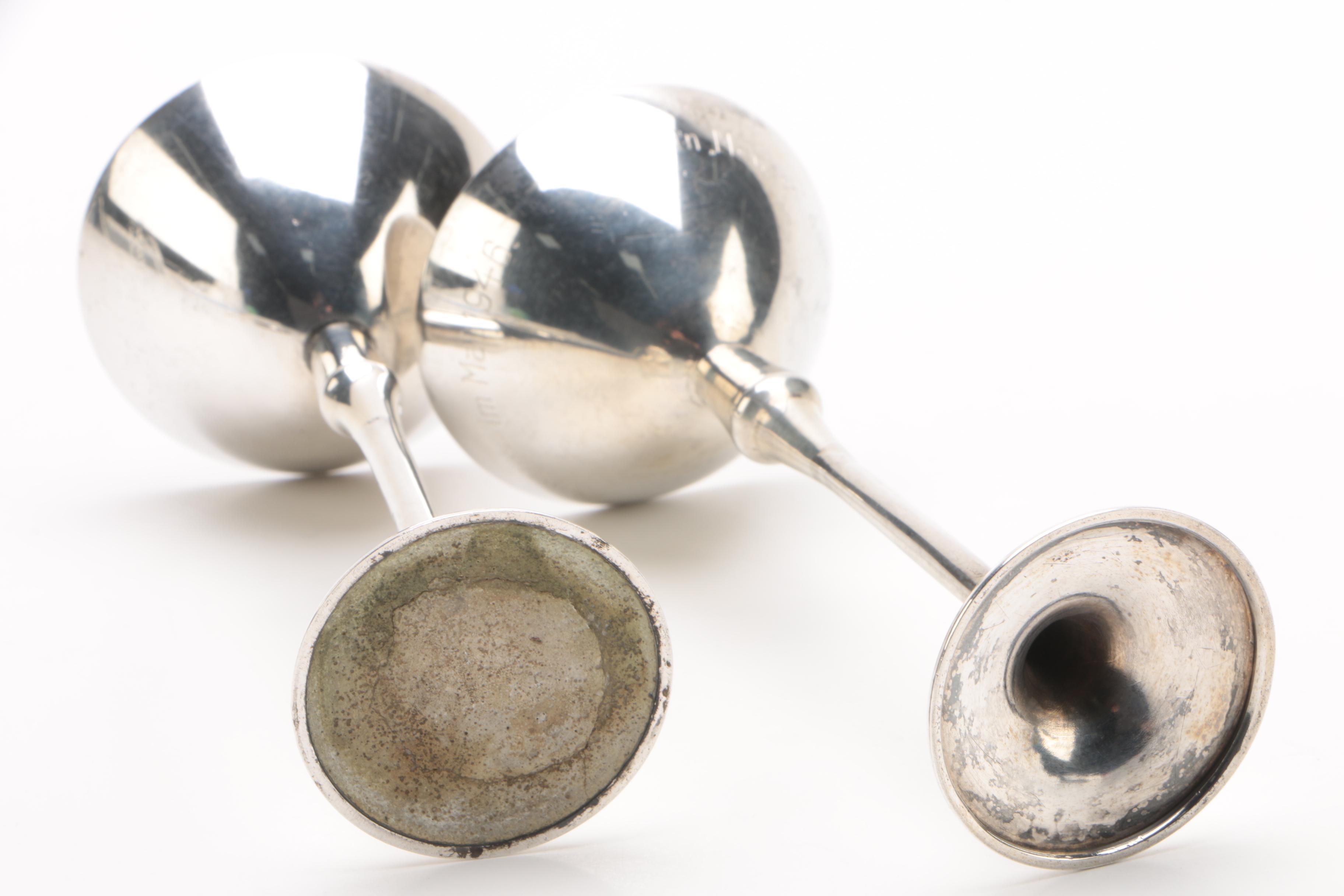 Vintage German 800 and 830 Silver Barware and Tableware